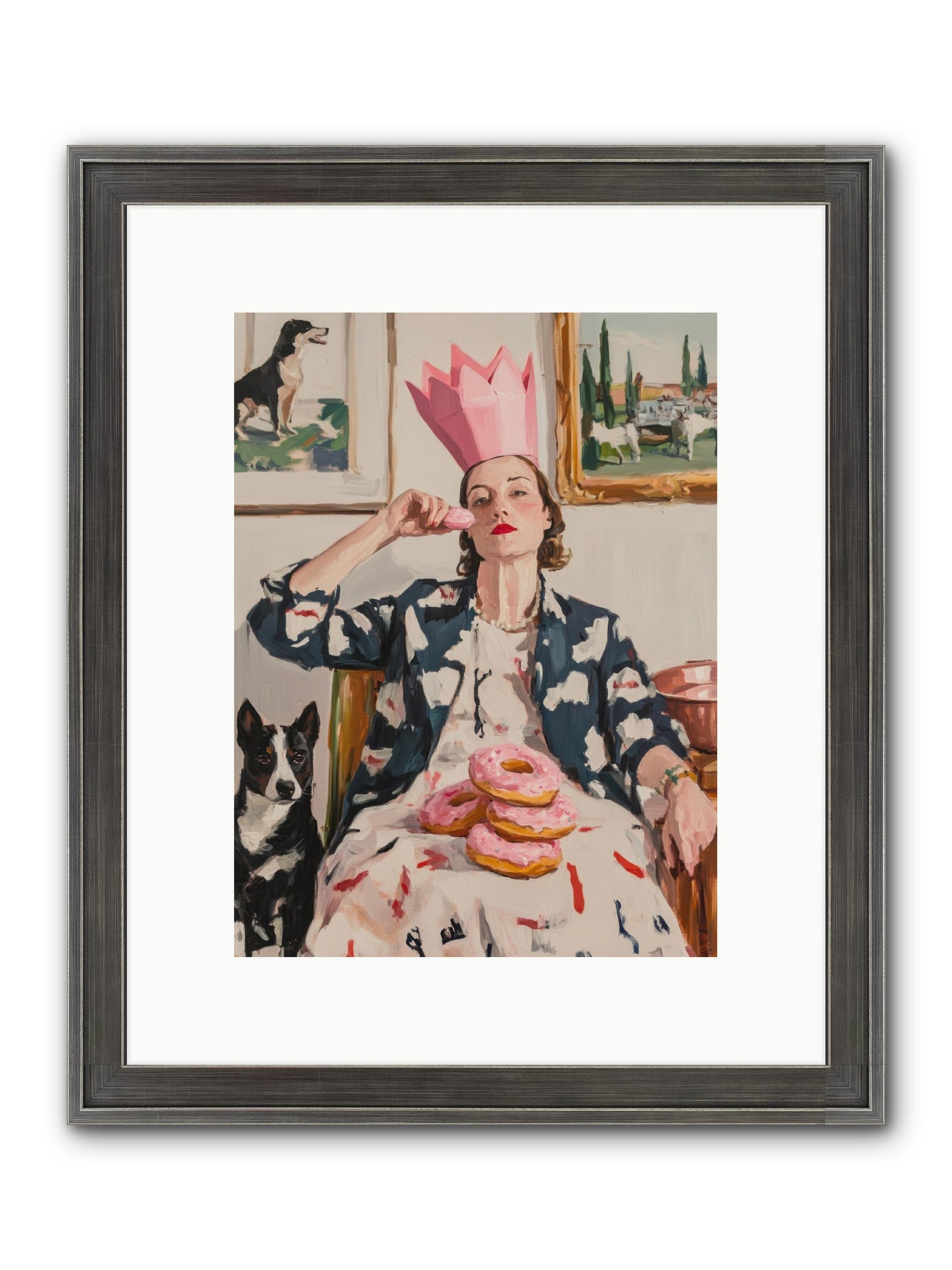 The Donut Diarist Framed Print - Slimwoods Black/Silver 9x12