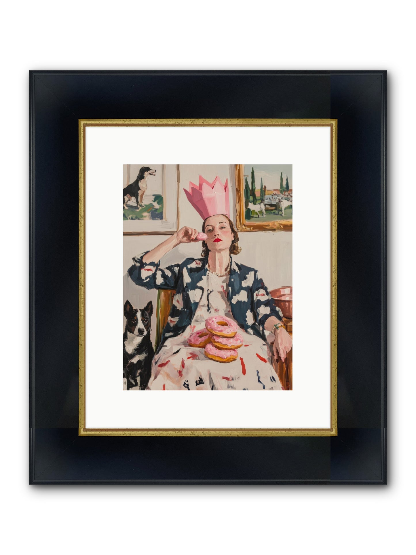 The Donut Diarist Framed Print - Wide Black w/Gold 9x12