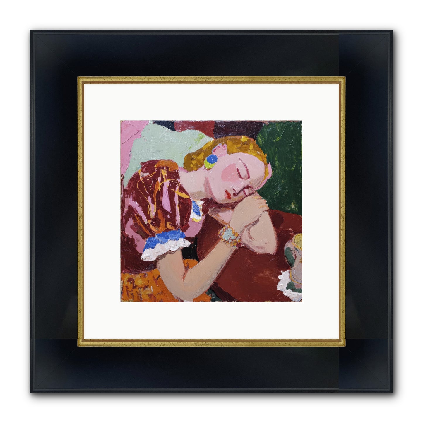 The Dream Framed Print - Wide Black w/Gold 10x10