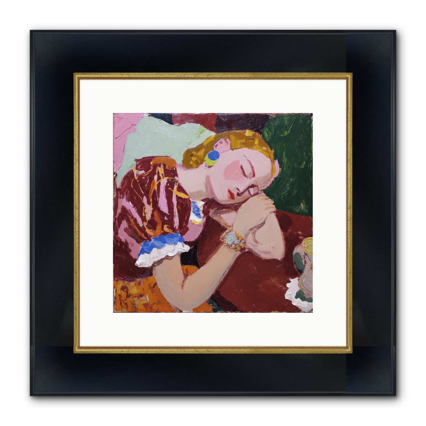 The Dream Framed Print - Wide Black w/Gold 12x12