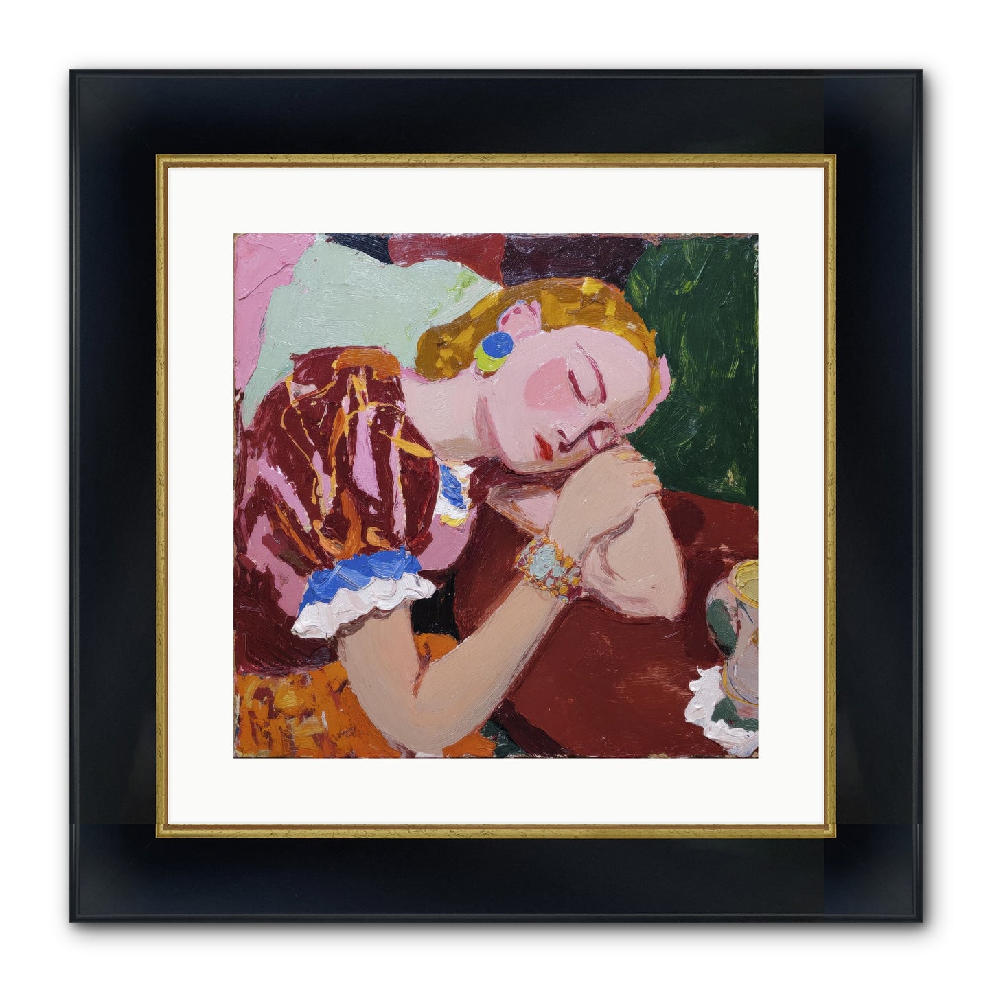 The Dream Framed Print - Wide Black w/Gold 16x16