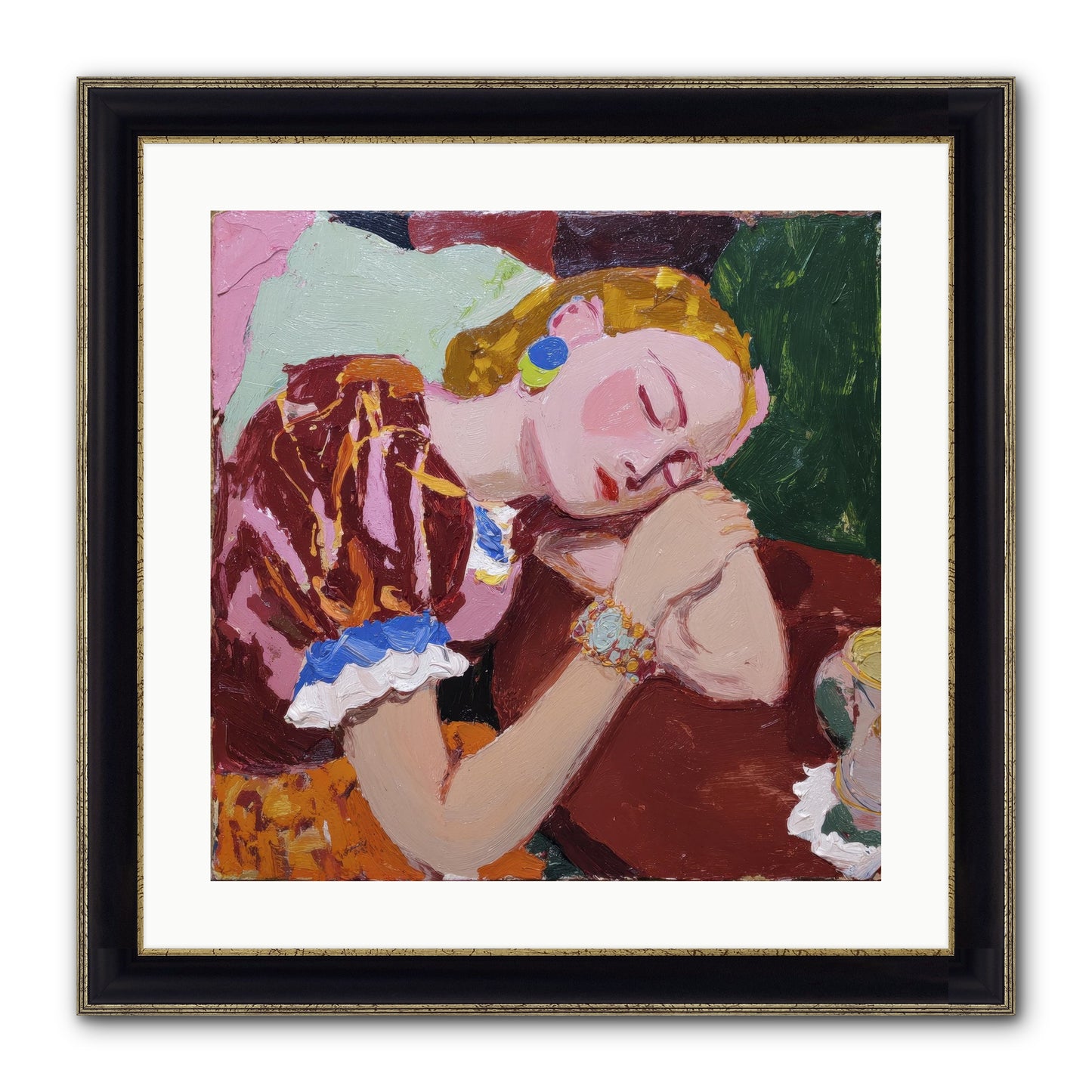 The Dream Framed Print - Black & Gold 20x20