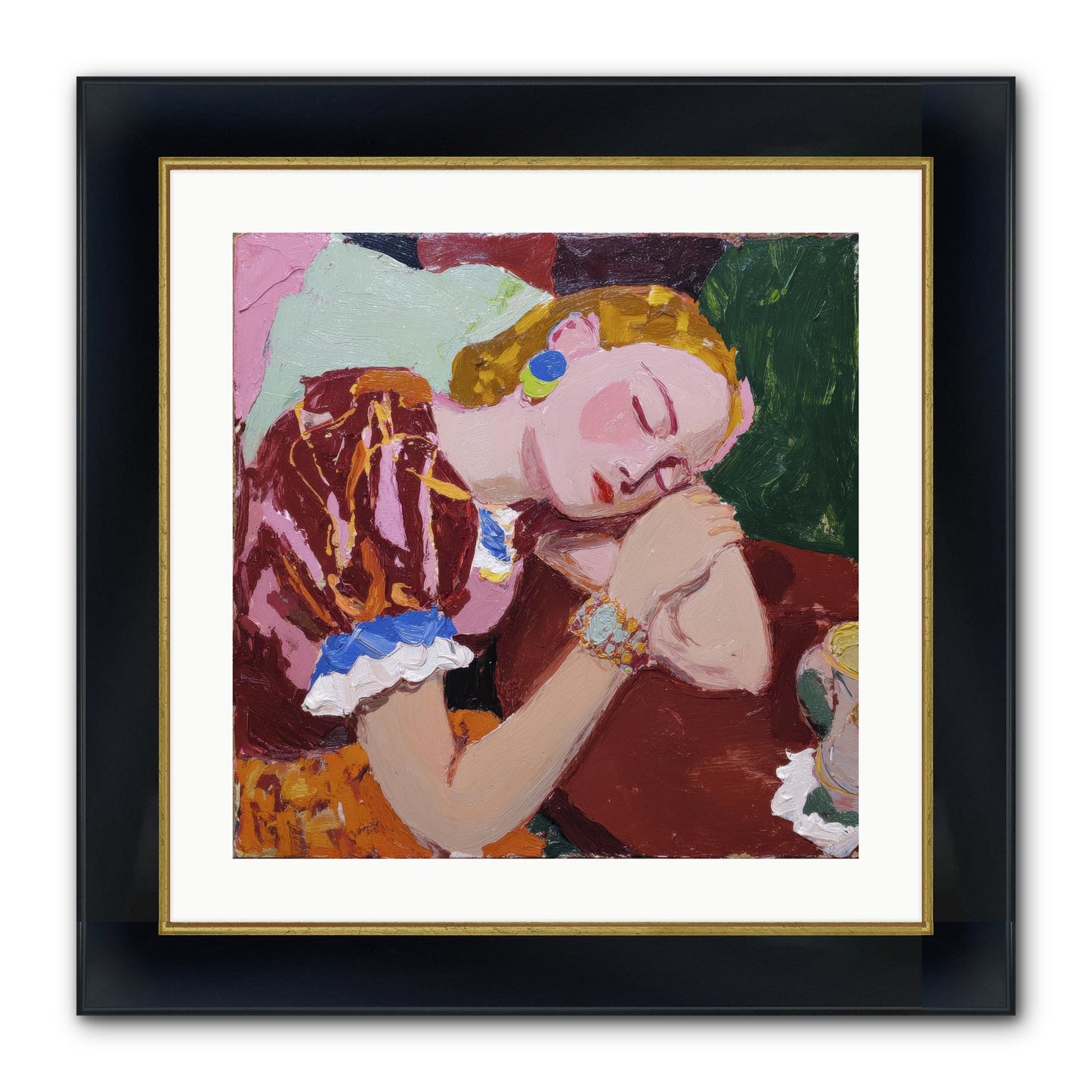 The Dream Framed Print - Wide Black w/Gold 20x20