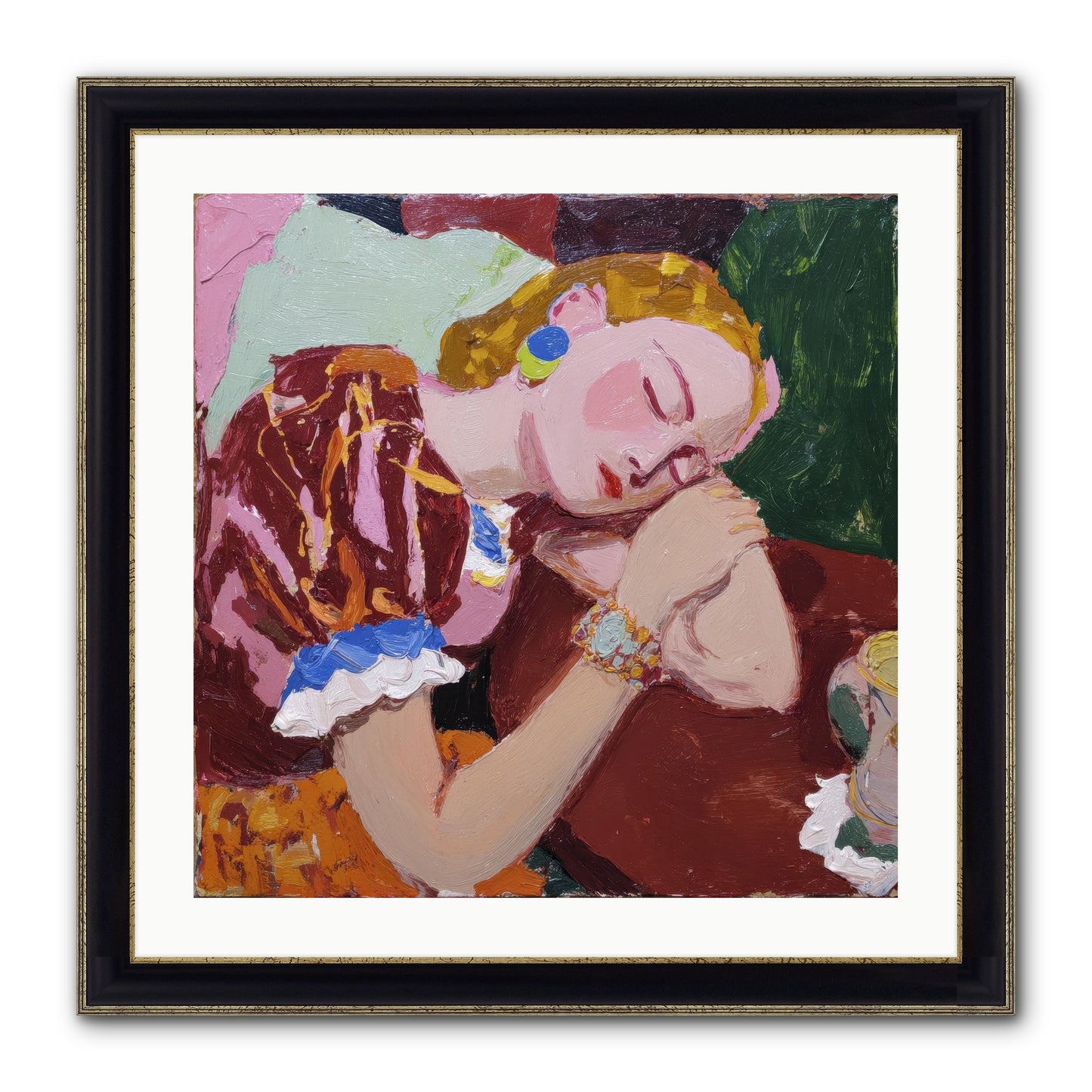 The Dream Framed Print - Black & Gold 24x24