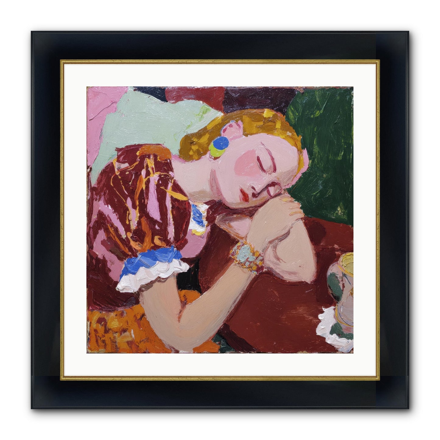 The Dream Framed Print - Wide Black w/Gold 24x24