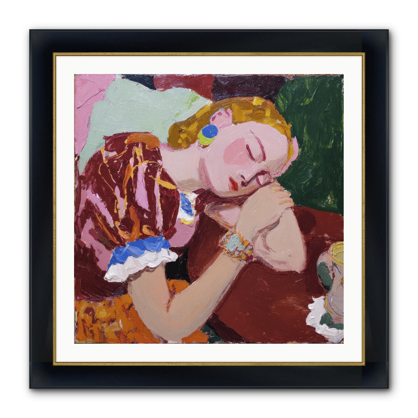 The Dream Framed Print - Wide Black w/Gold 30x30