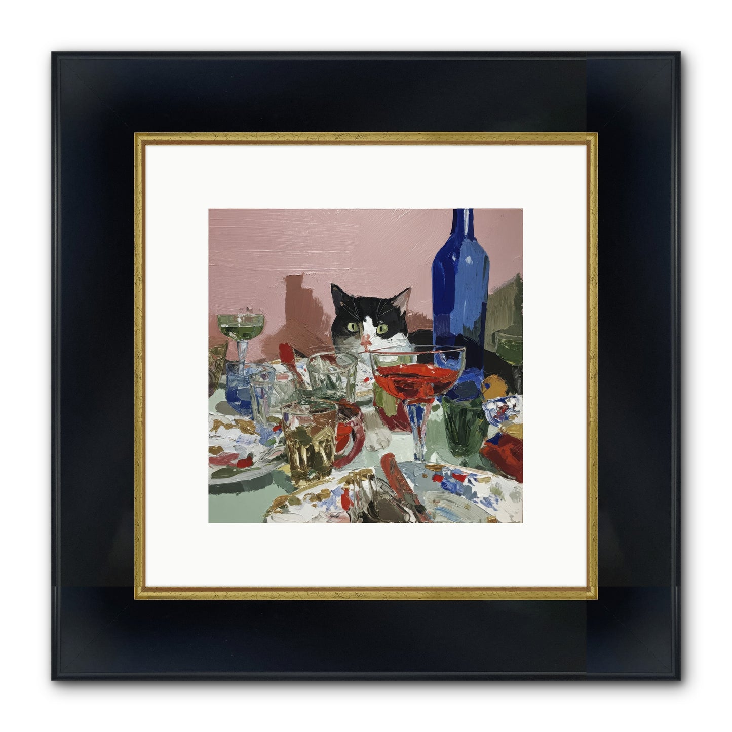 The Dreamer Framed Print - Wide Black w/Gold 10x10