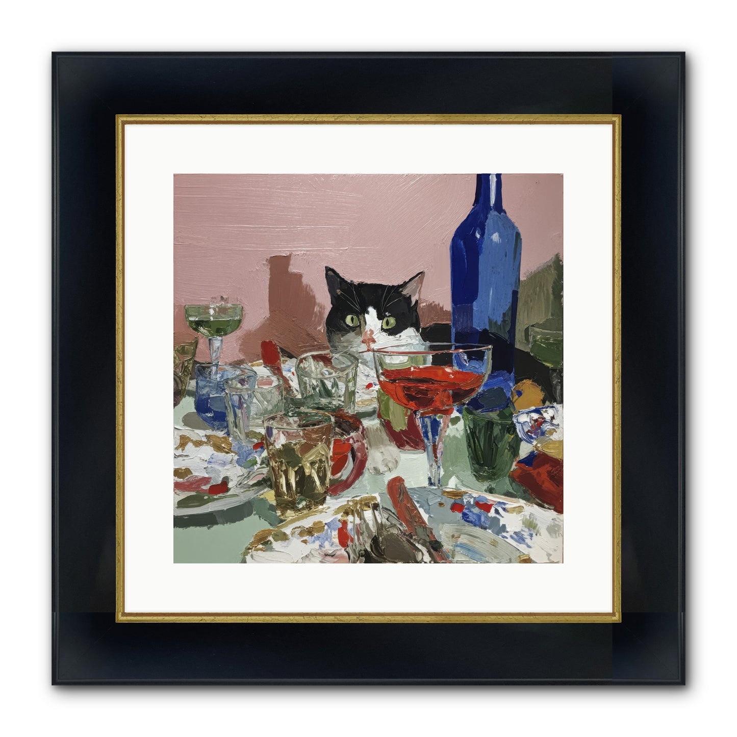 The Dreamer Framed Print - Wide Black w/Gold 16x16