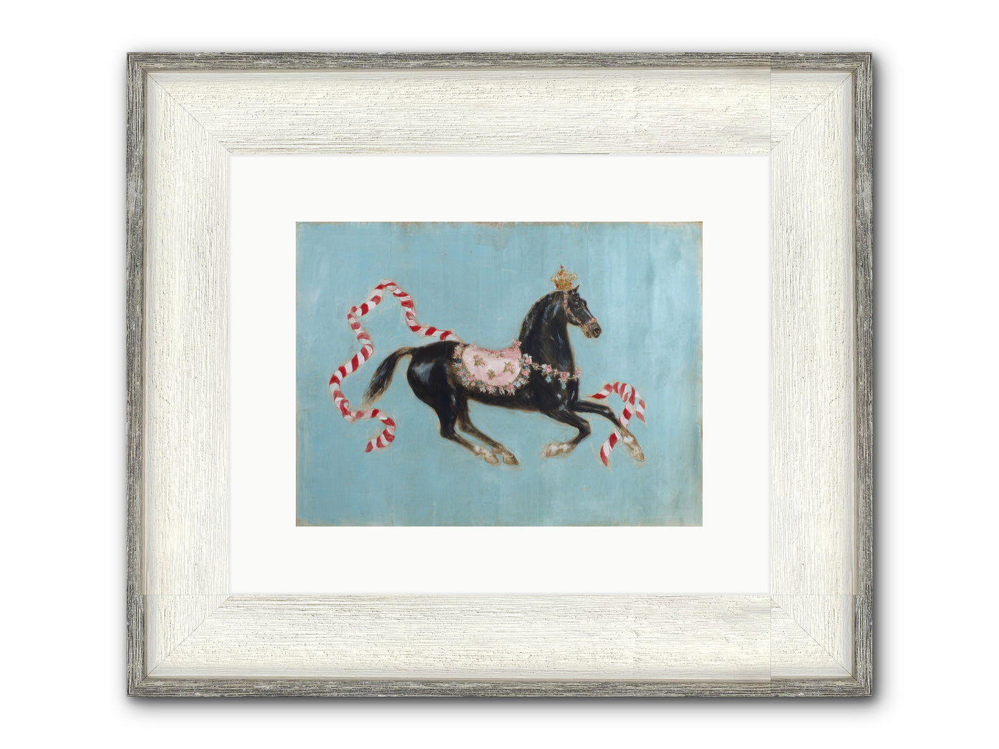 The Duchess Sleeps In Silk Paint Framed Print - Driftwood White 12x9