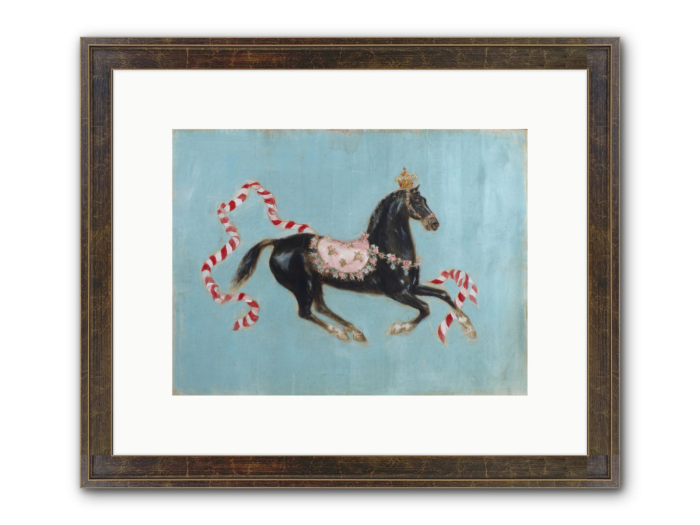 The Duchess Sleeps In Silk Paint Framed Print - Slimwoods Black/Gold 12x9