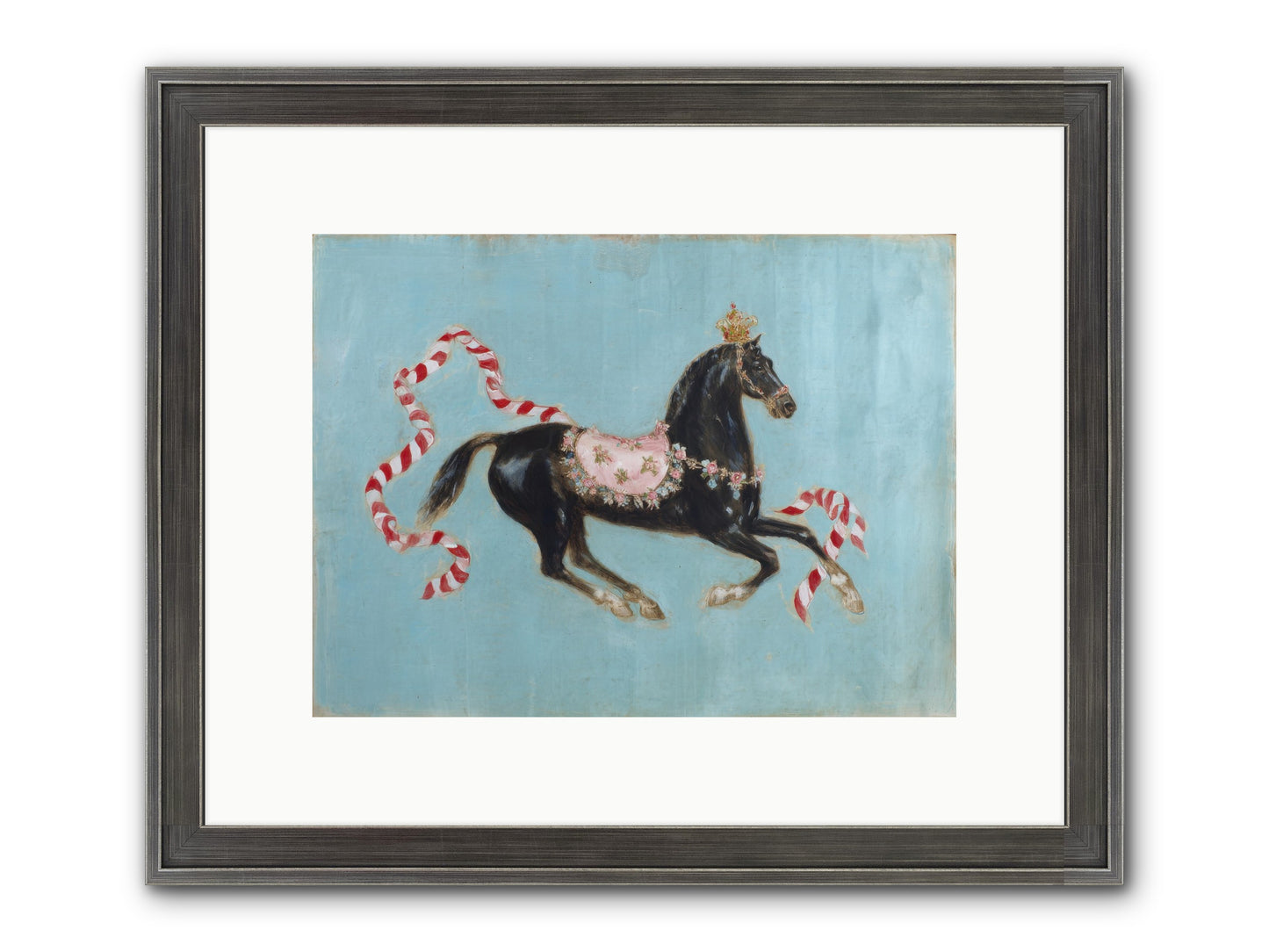 The Duchess Sleeps In Silk Paint Framed Print - Slimwoods Black/Silver 12x9