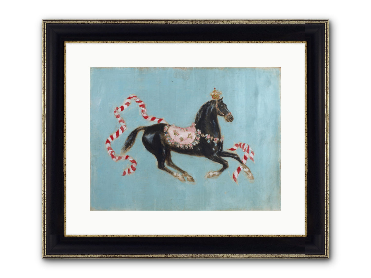 The Duchess Sleeps In Silk Paint Framed Print - Black & Gold 16x12