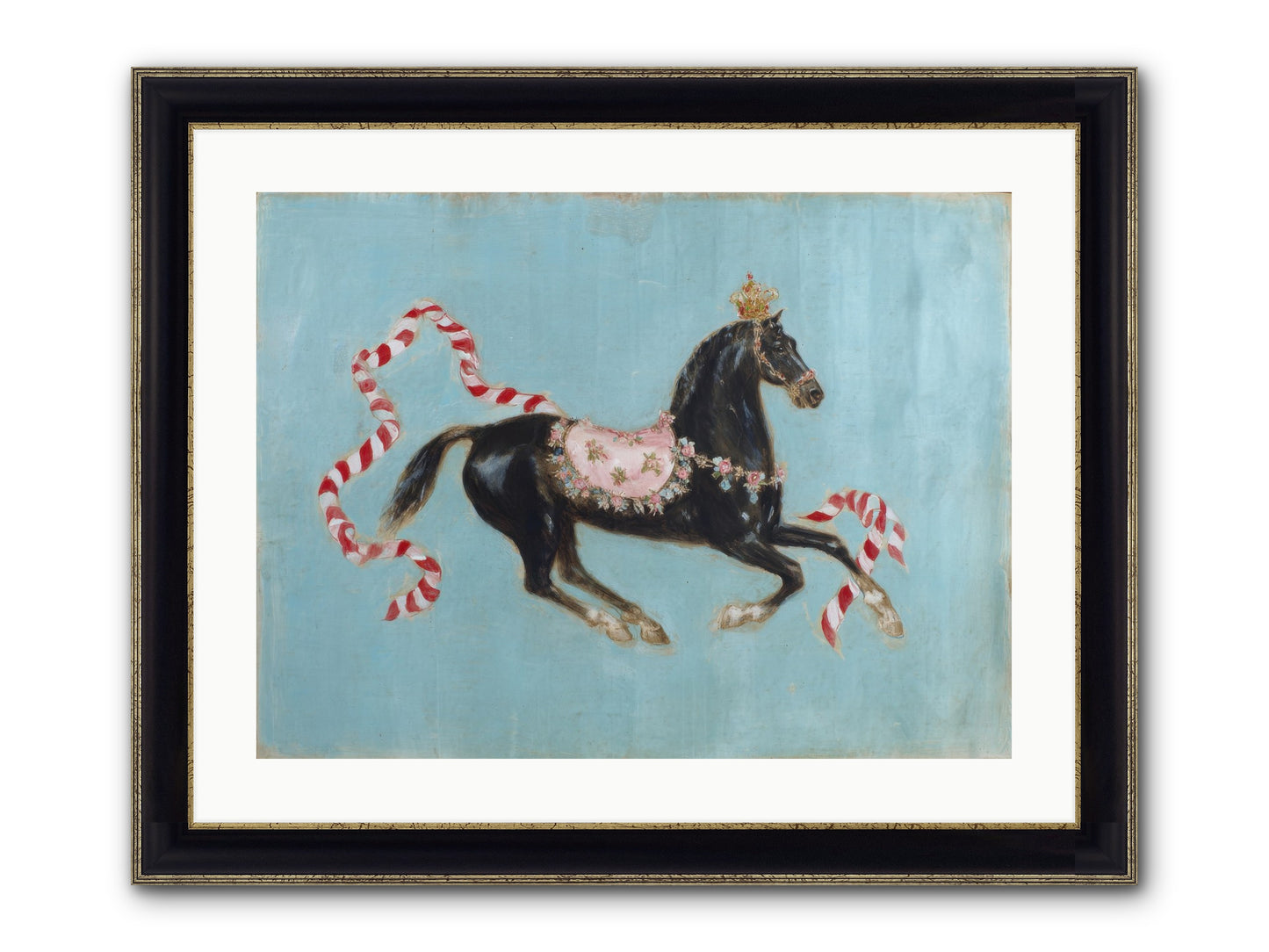 The Duchess Sleeps In Silk Paint Framed Print - Black & Gold 24x18