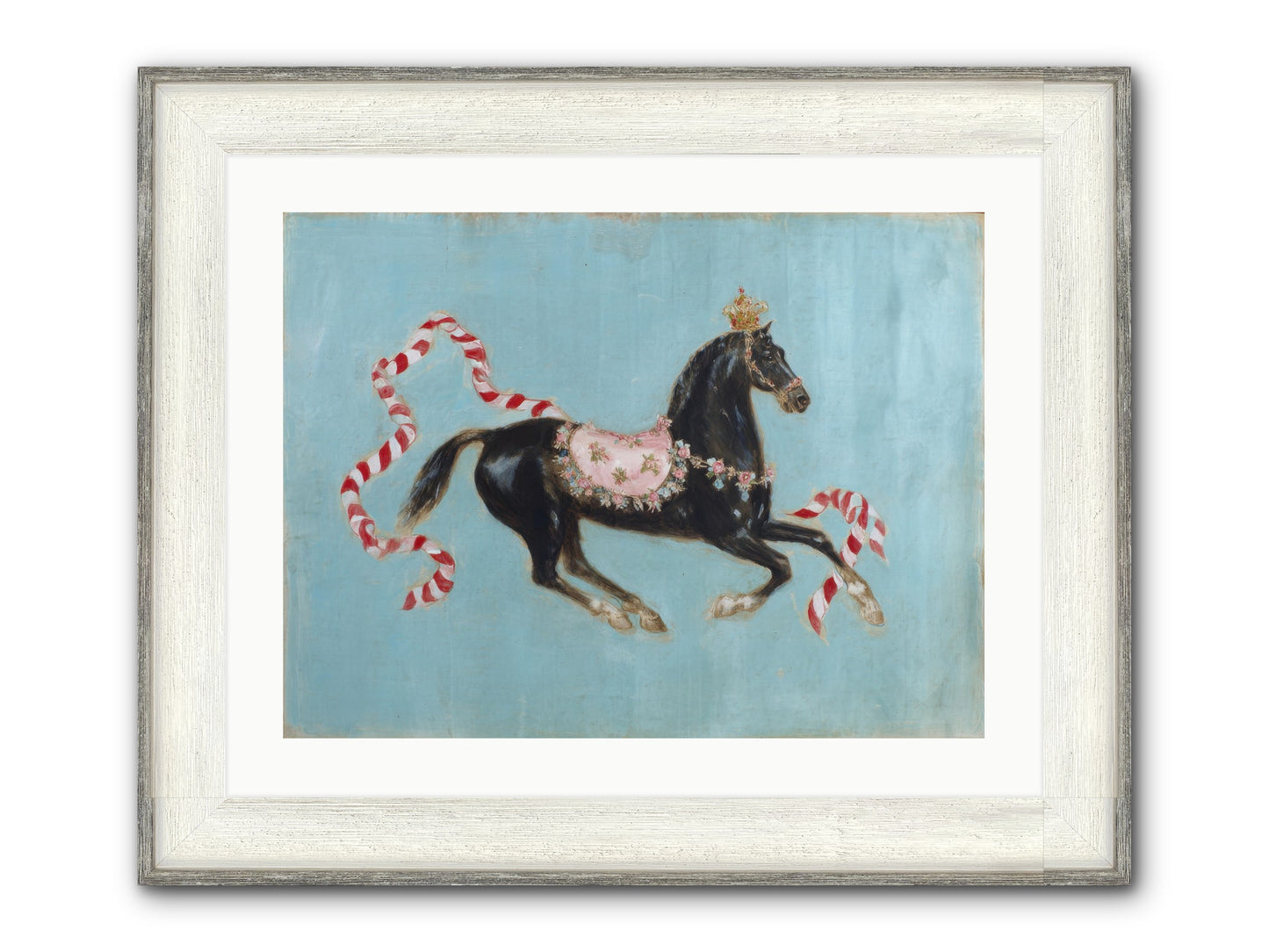 The Duchess Sleeps In Silk Paint Framed Print - Driftwood White 24x18