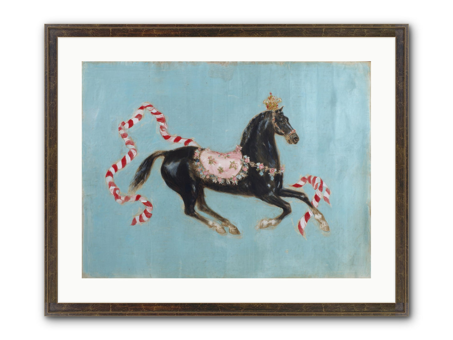 The Duchess Sleeps In Silk Paint Framed Print - Slimwoods Black/Gold 24x18