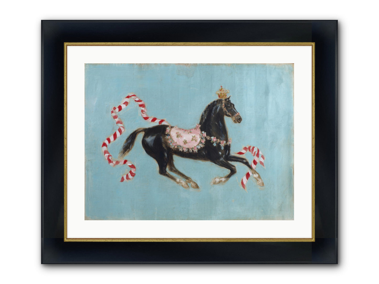 The Duchess Sleeps In Silk Paint Framed Print - Wide Black w/Gold 24x18