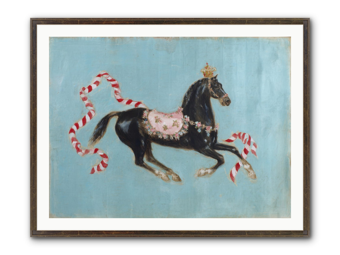 The Duchess Sleeps In Silk Paint Framed Print - Slimwoods Black/Gold 40x30