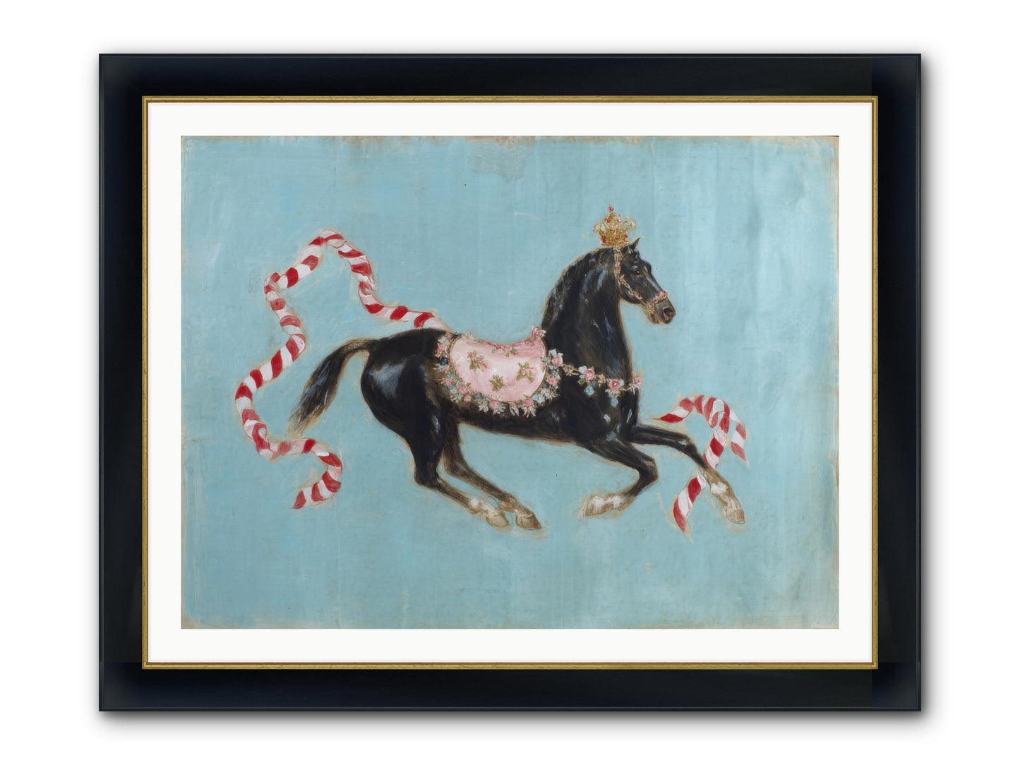 The Duchess Sleeps In Silk Paint Framed Print - Wide Black w/Gold 40x30