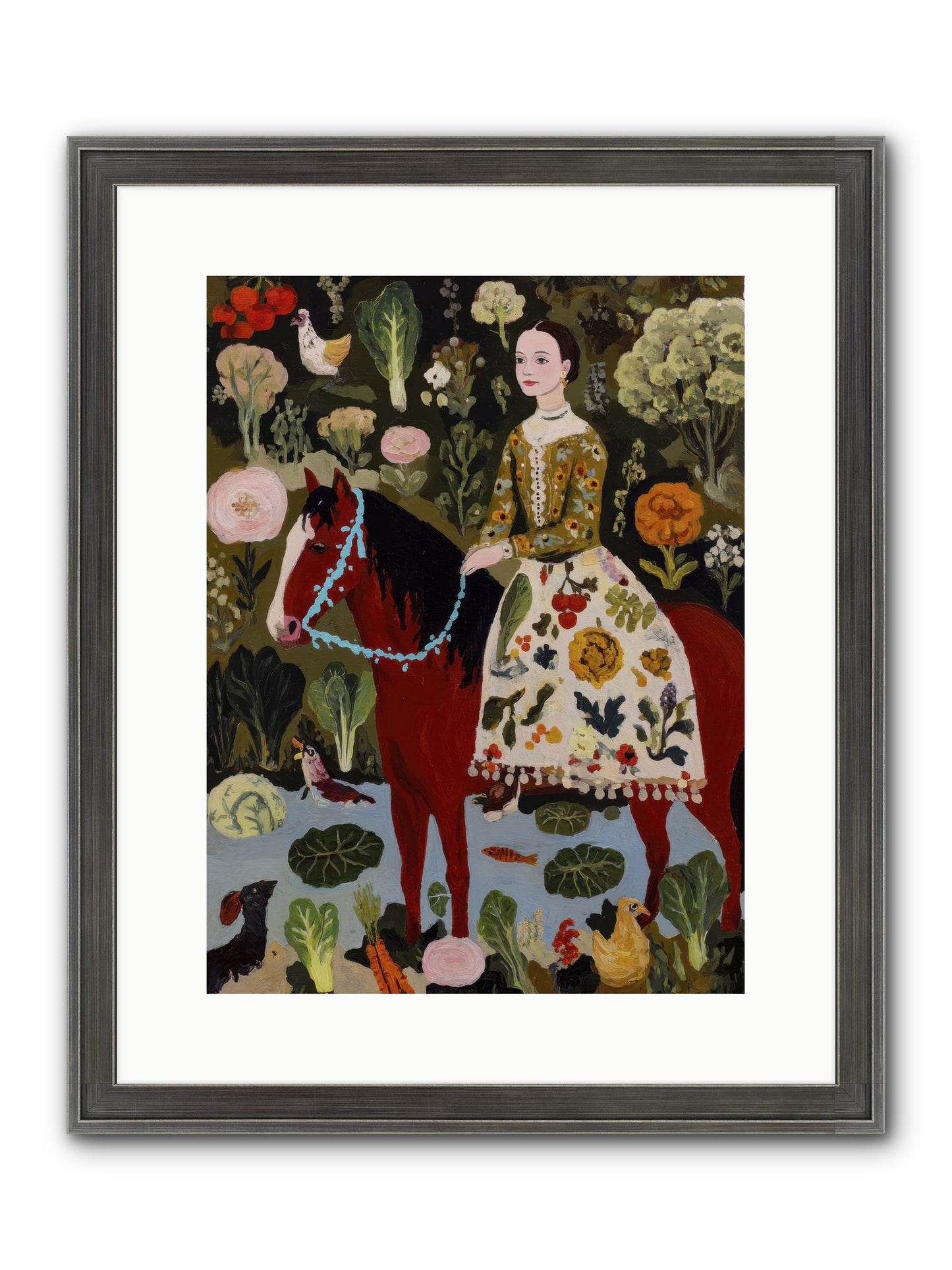 The Duchess Went Barefoot Framed Print - Slimwoods Black/Silver 12x16
