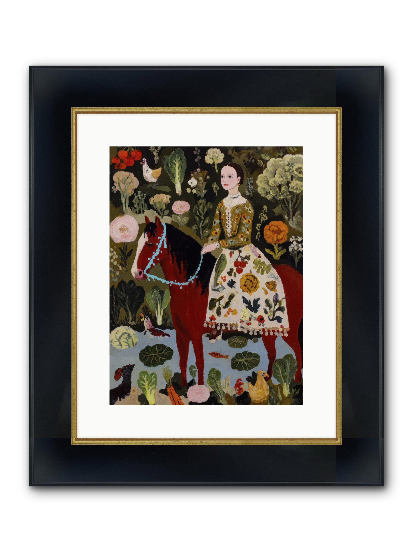 The Duchess Went Barefoot Framed Print - Wide Black w/Gold 12x16