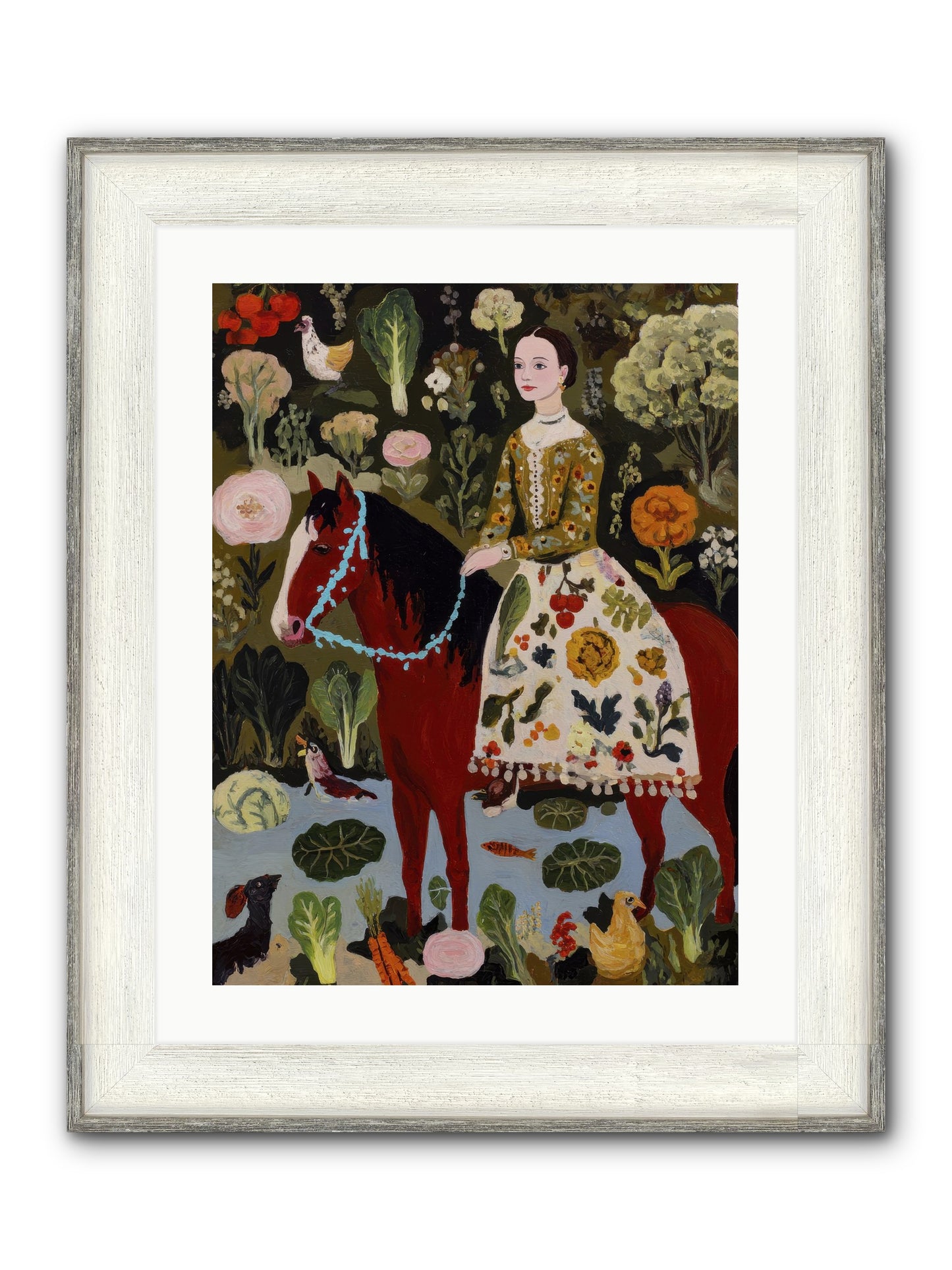 The Duchess Went Barefoot Framed Print - Driftwood White 18x24