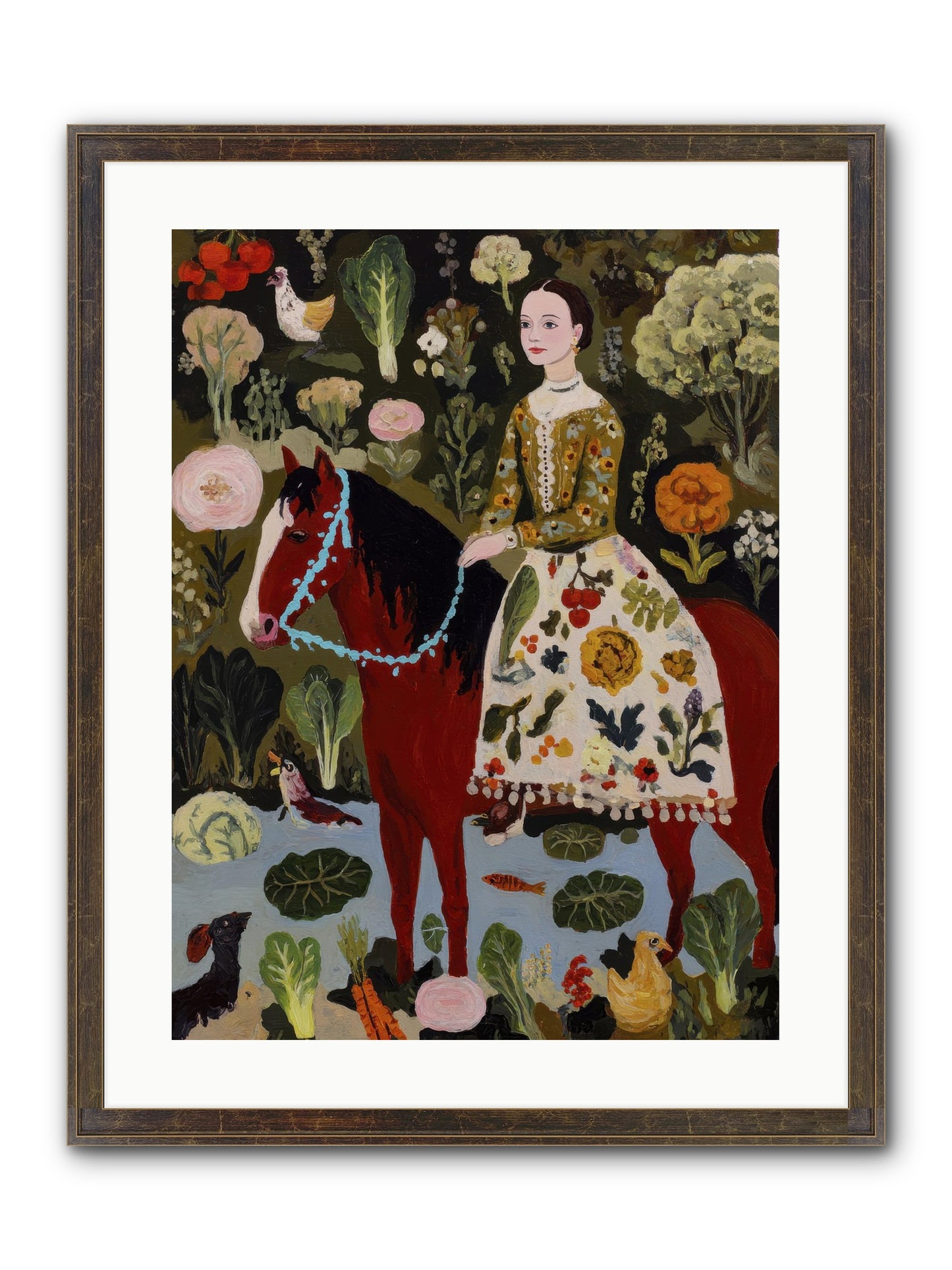 The Duchess Went Barefoot Framed Print - Slimwoods Black/Gold 18x24