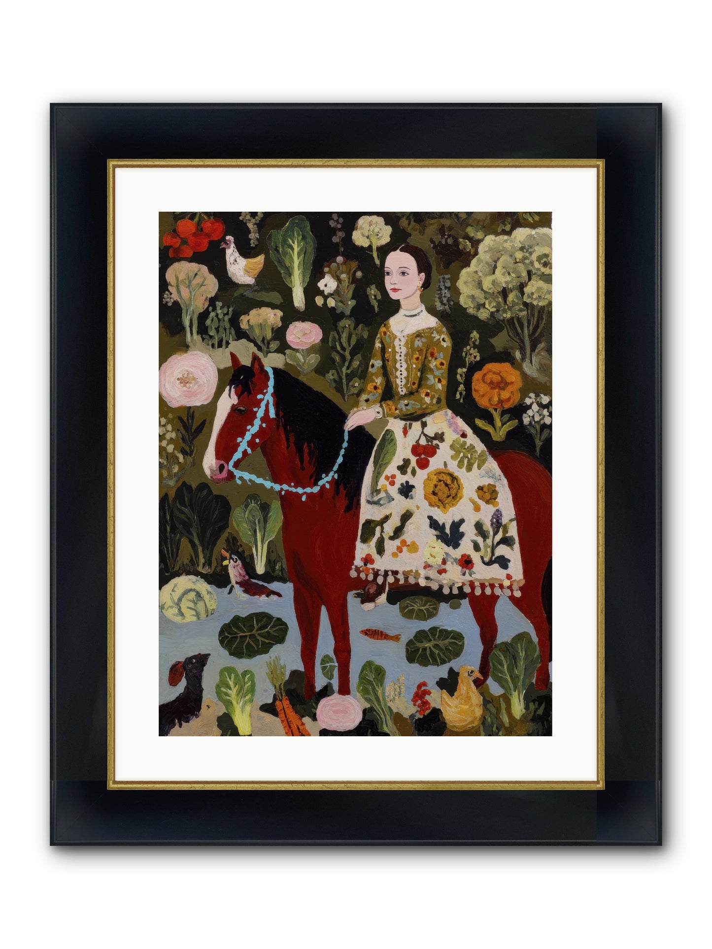 The Duchess Went Barefoot Framed Print - Wide Black w/Gold 18x24