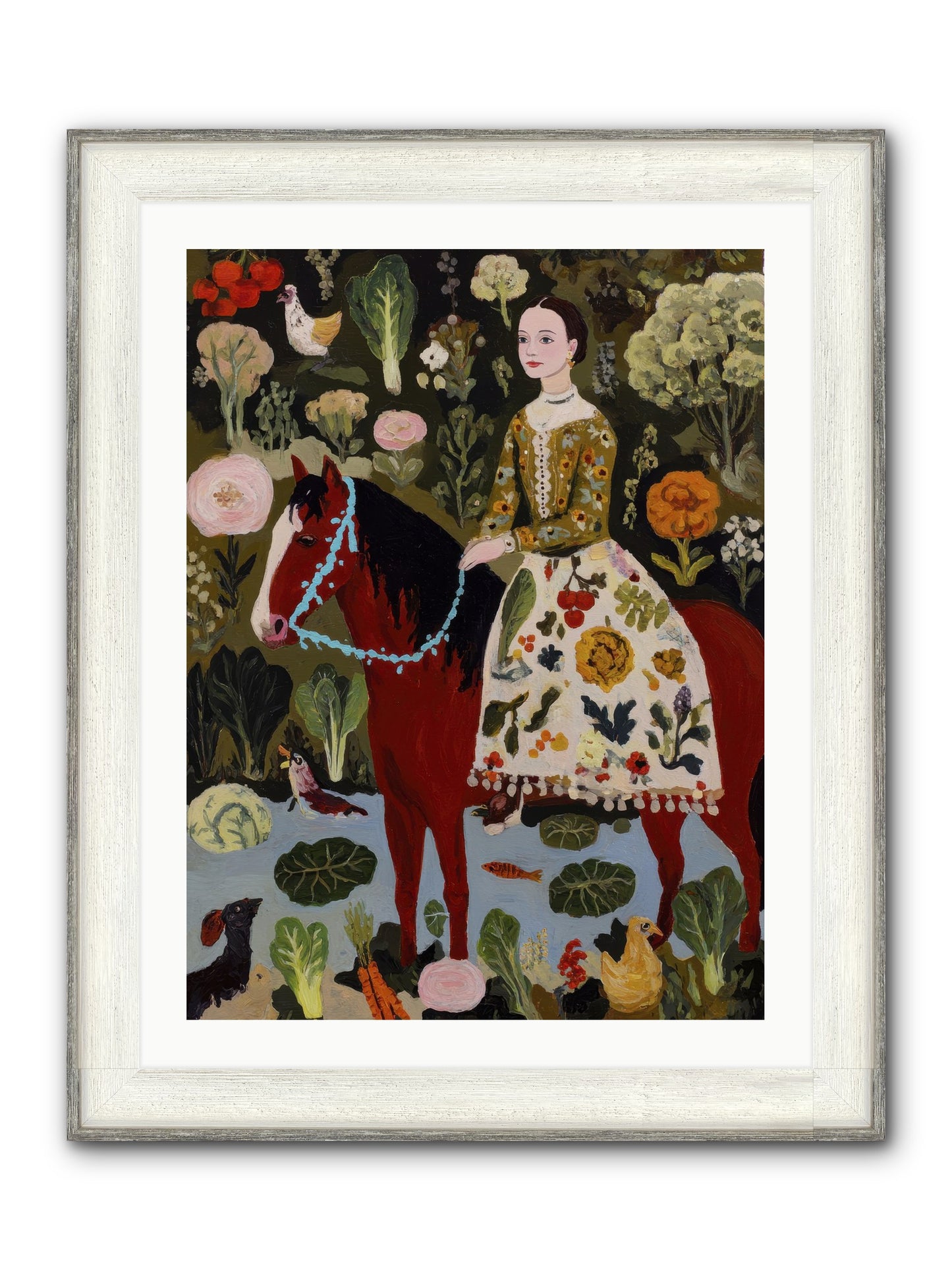 The Duchess Went Barefoot Framed Print - Driftwood White 24x32