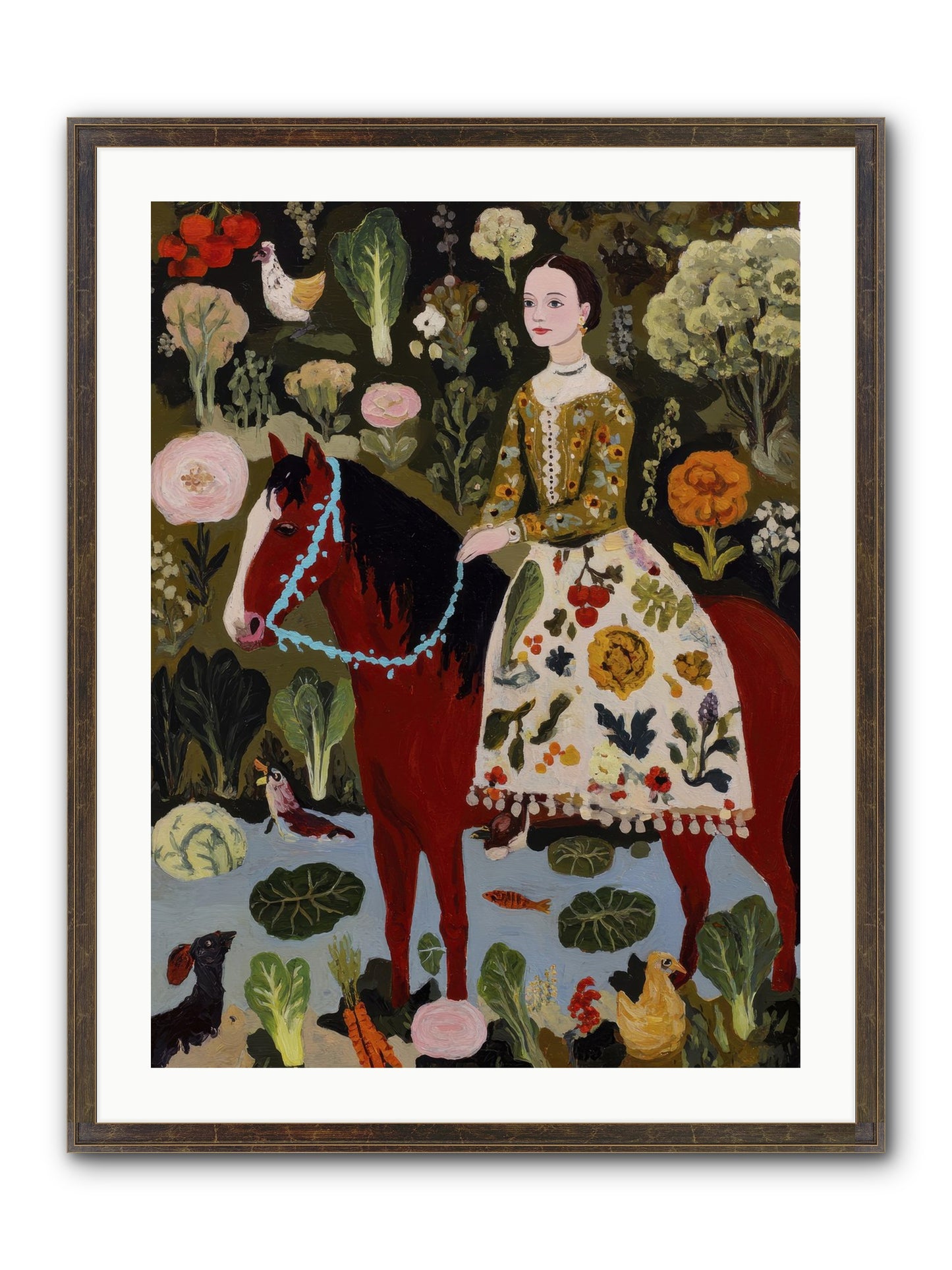 The Duchess Went Barefoot Framed Print - Slimwoods Black/Gold 24x32