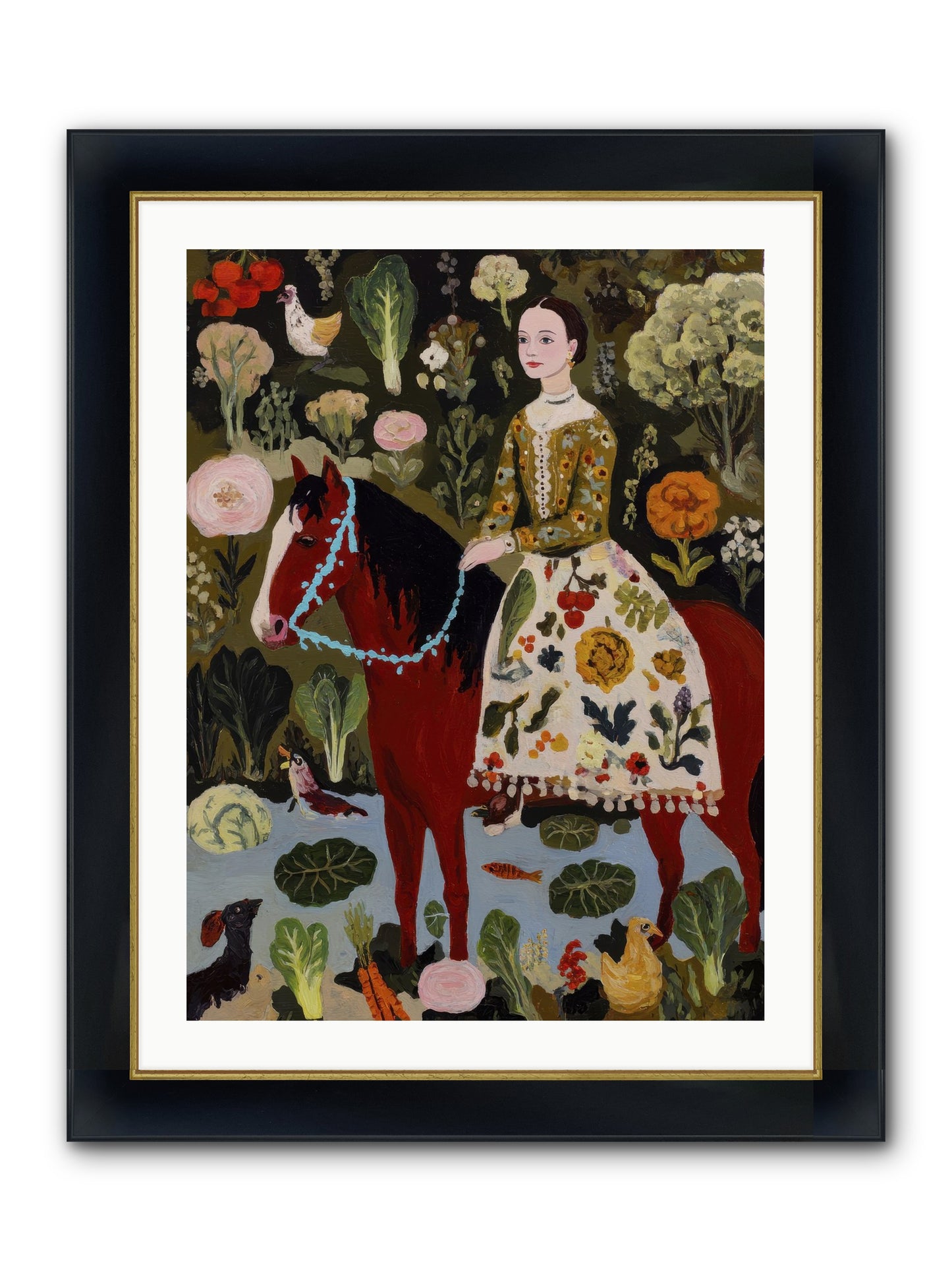 The Duchess Went Barefoot Framed Print - Wide Black w/Gold 24x32