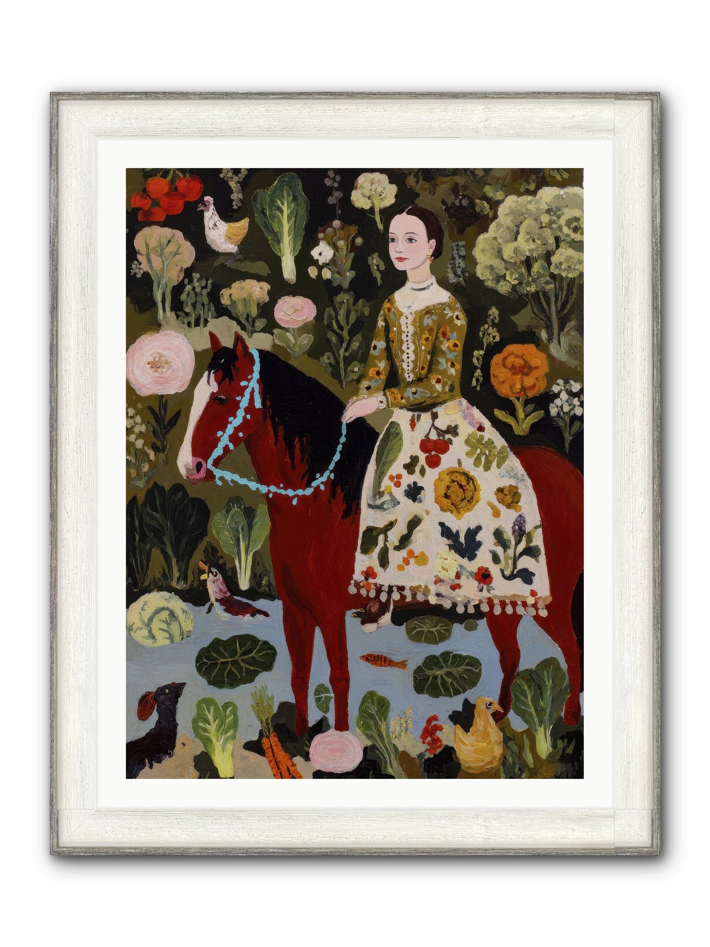 The Duchess Went Barefoot Framed Print - Driftwood White 30x40