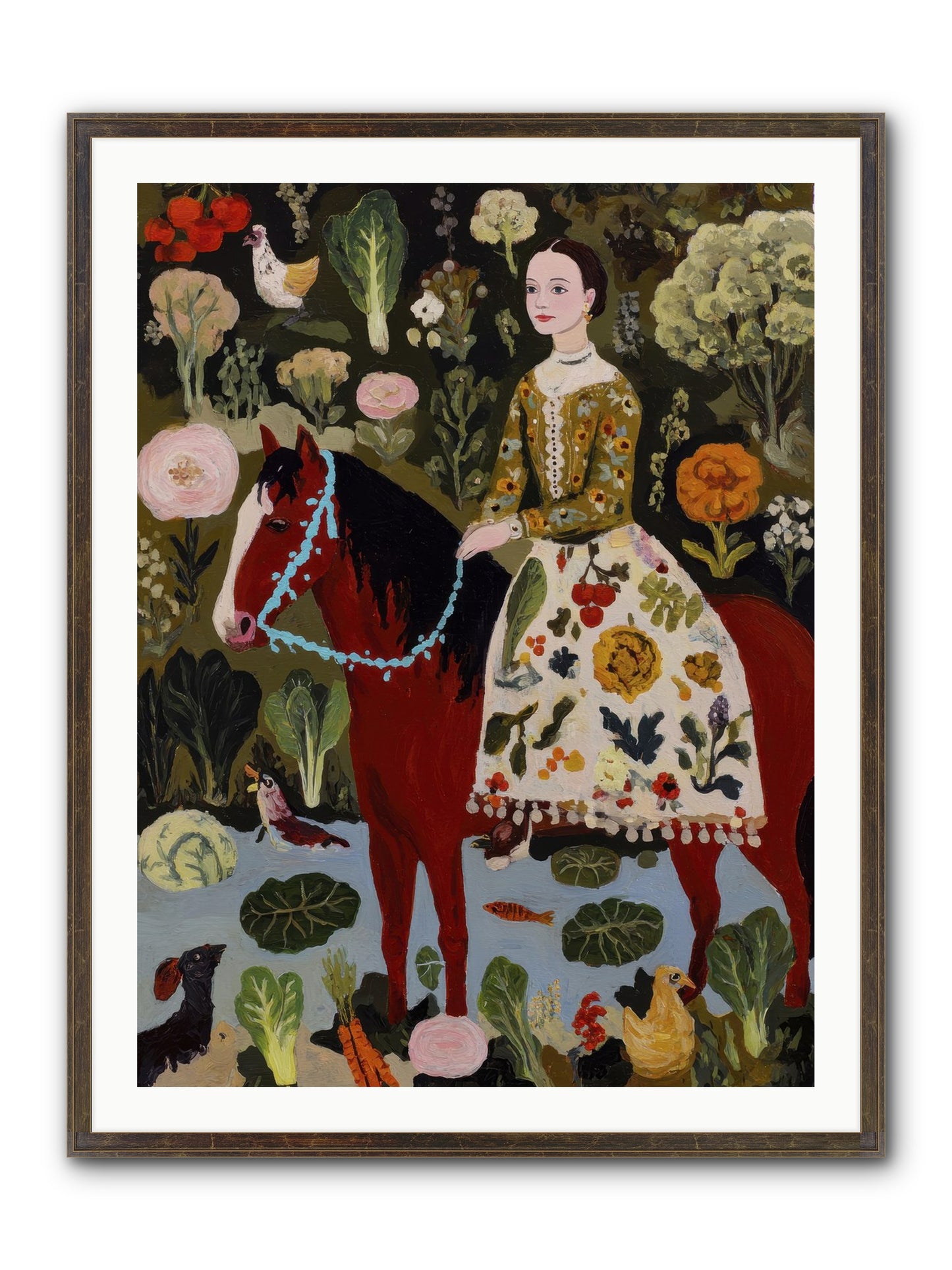 The Duchess Went Barefoot Framed Print - Slimwoods Black/Gold 30x40