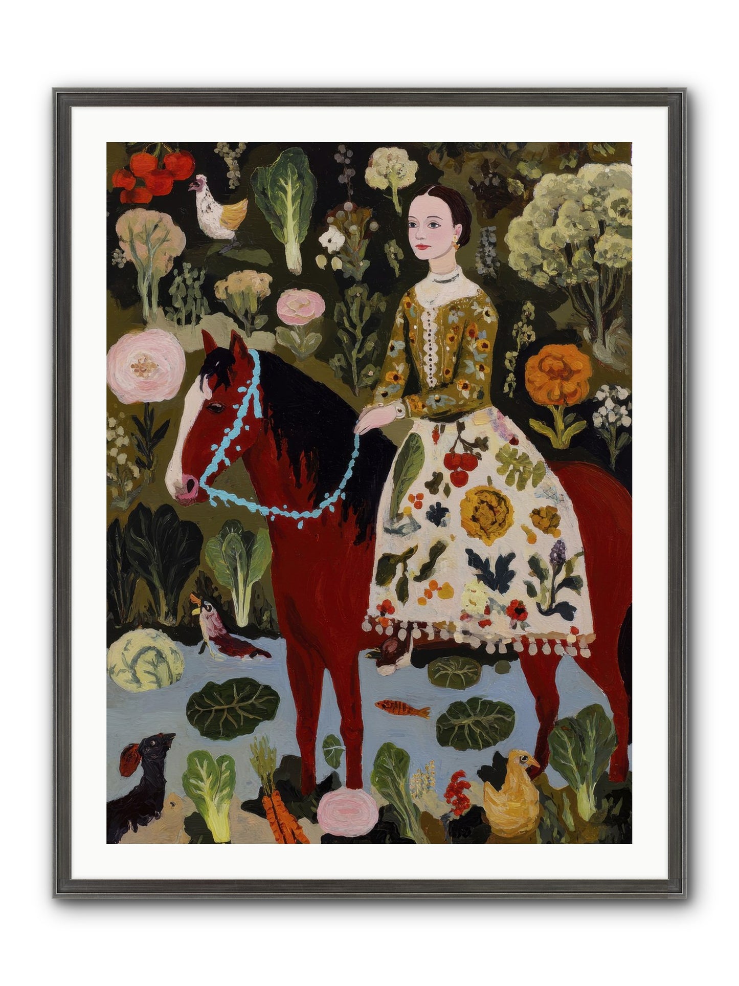 The Duchess Went Barefoot Framed Print - Slimwoods Black/Silver 30x40