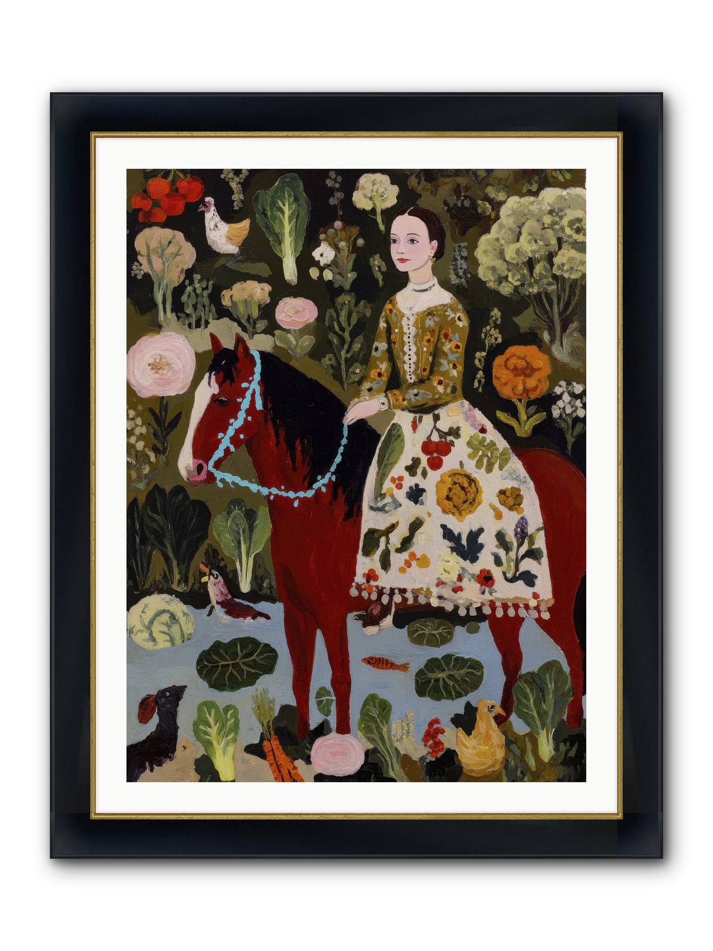 The Duchess Went Barefoot Framed Print - Wide Black w/Gold 30x40