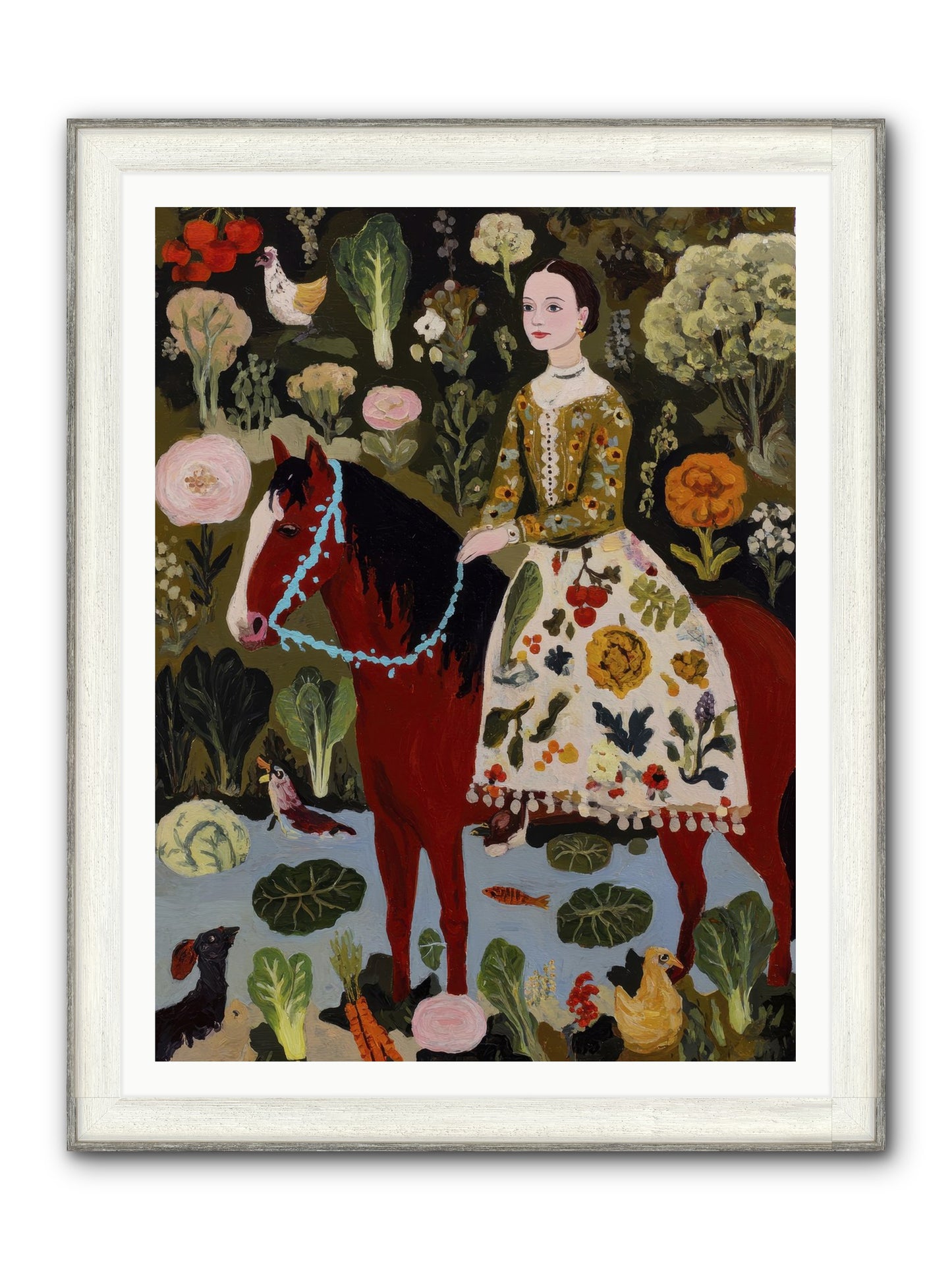 The Duchess Went Barefoot Framed Print - Driftwood White 36x48