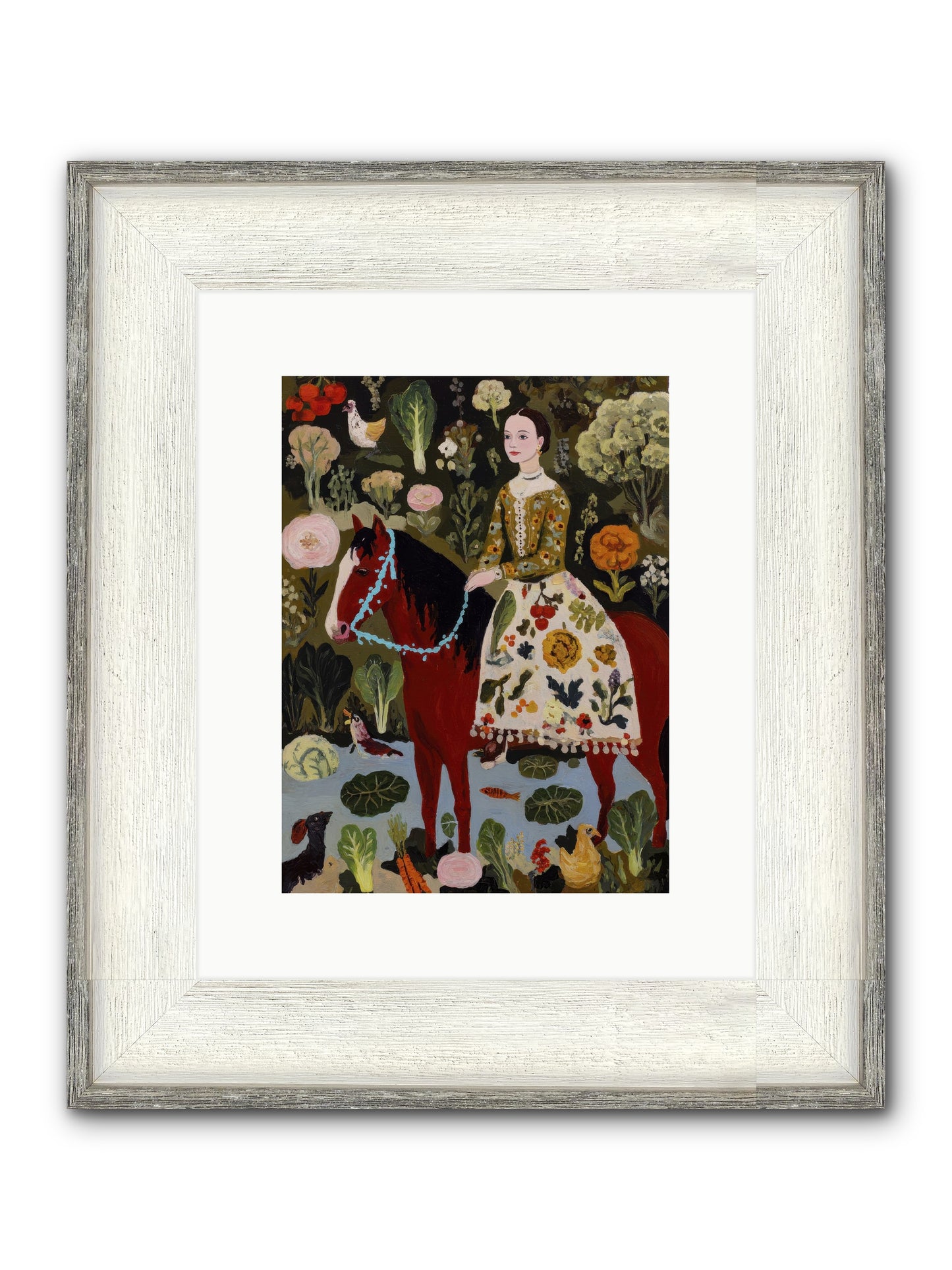 The Duchess Went Barefoot Framed Print - Driftwood White 9x12