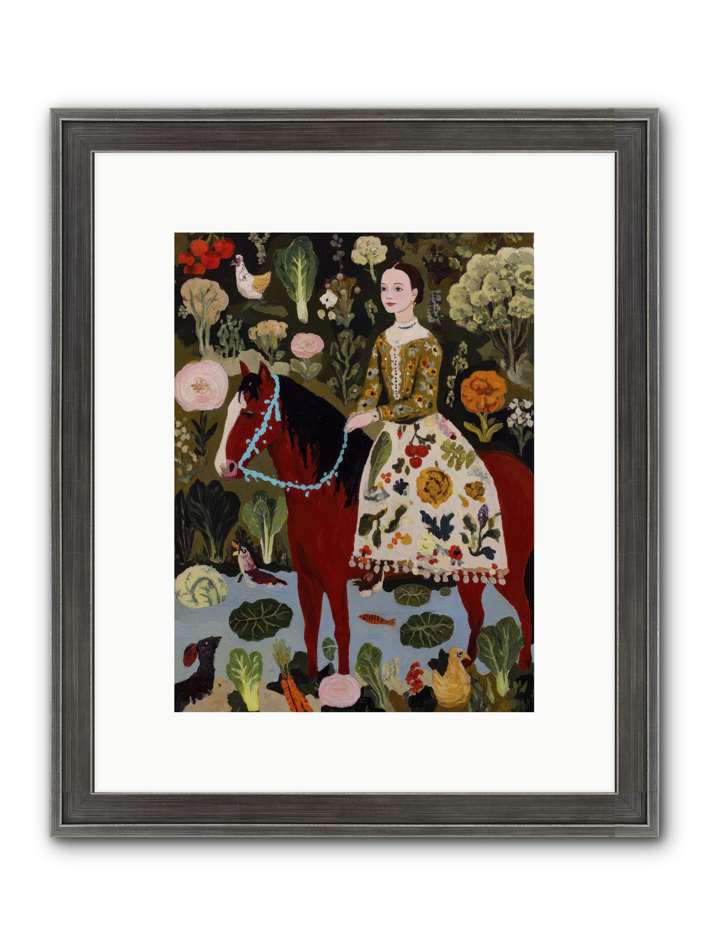 The Duchess Went Barefoot Framed Print - Slimwoods Black/Silver 9x12