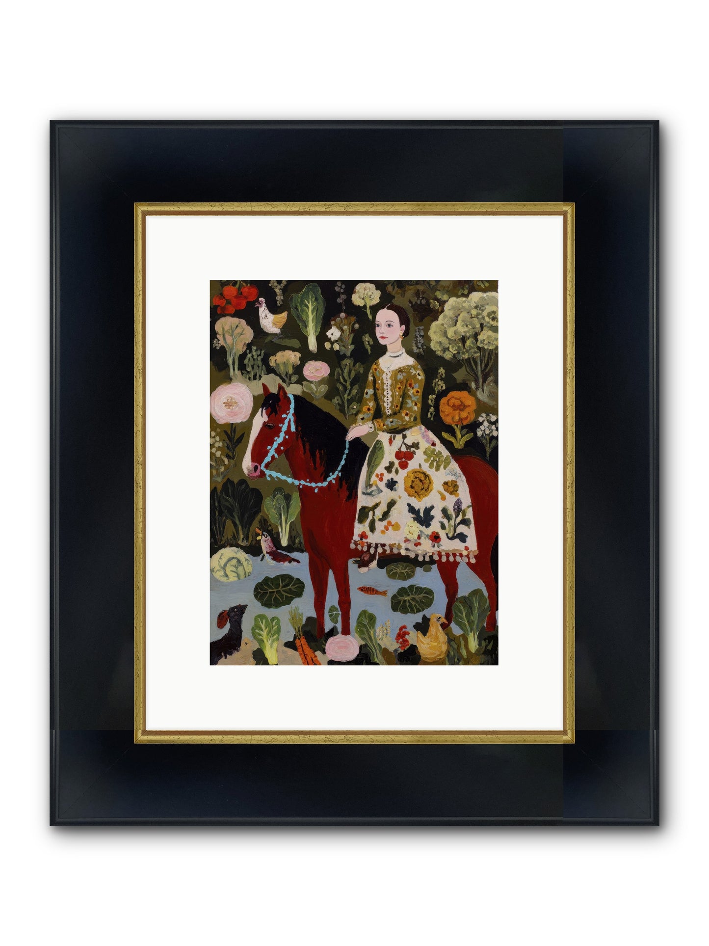 The Duchess Went Barefoot Framed Print - Wide Black w/Gold 9x12