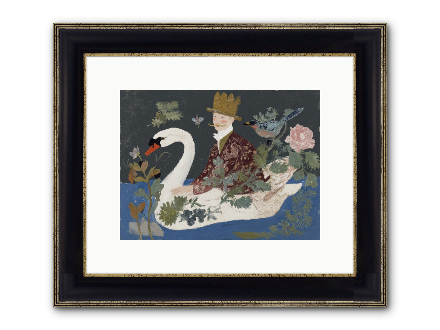 The Duke Who Sailed On Dreams Framed Print - Black & Gold 12x9