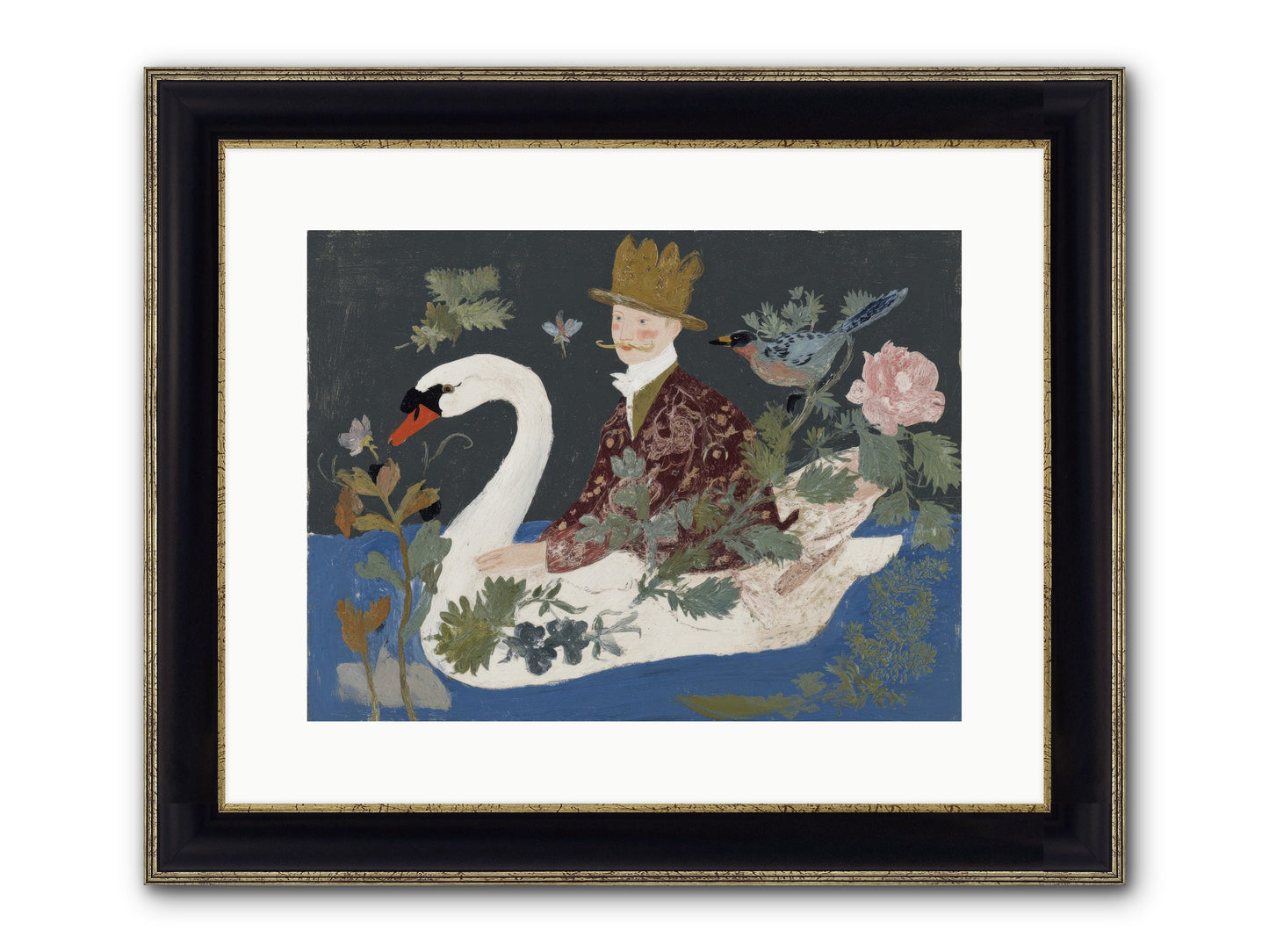 The Duke Who Sailed On Dreams Framed Print - Black & Gold 16x12