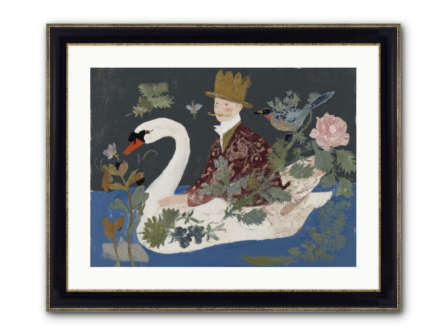 The Duke Who Sailed On Dreams Framed Print - Black & Gold 24x18