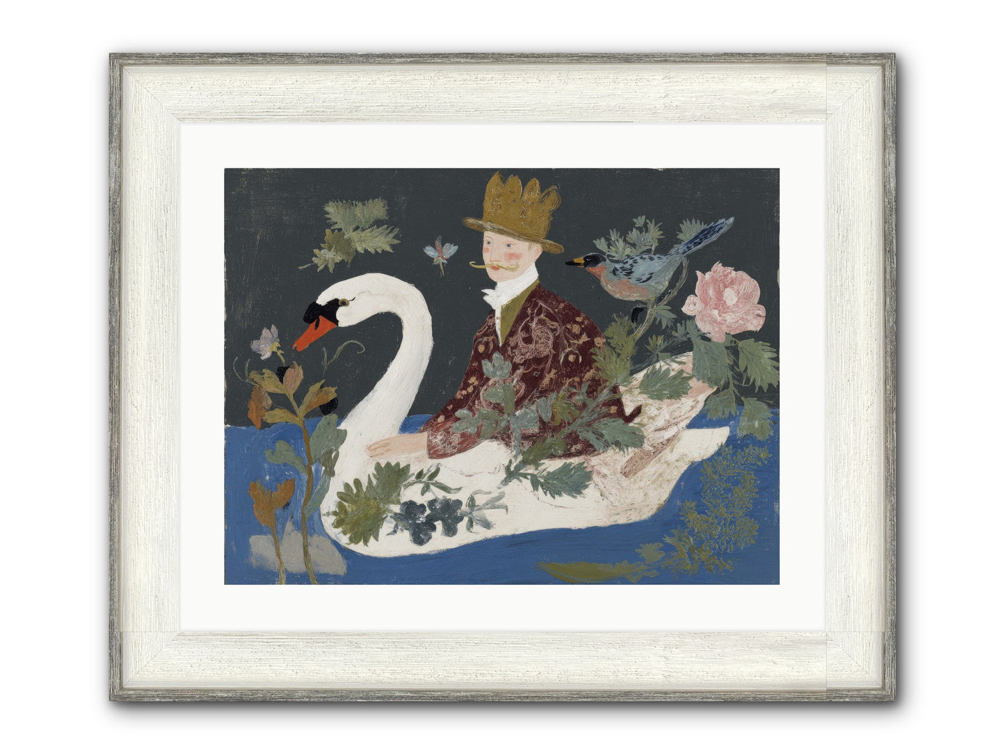 The Duke Who Sailed On Dreams Framed Print - Driftwood White 24x18