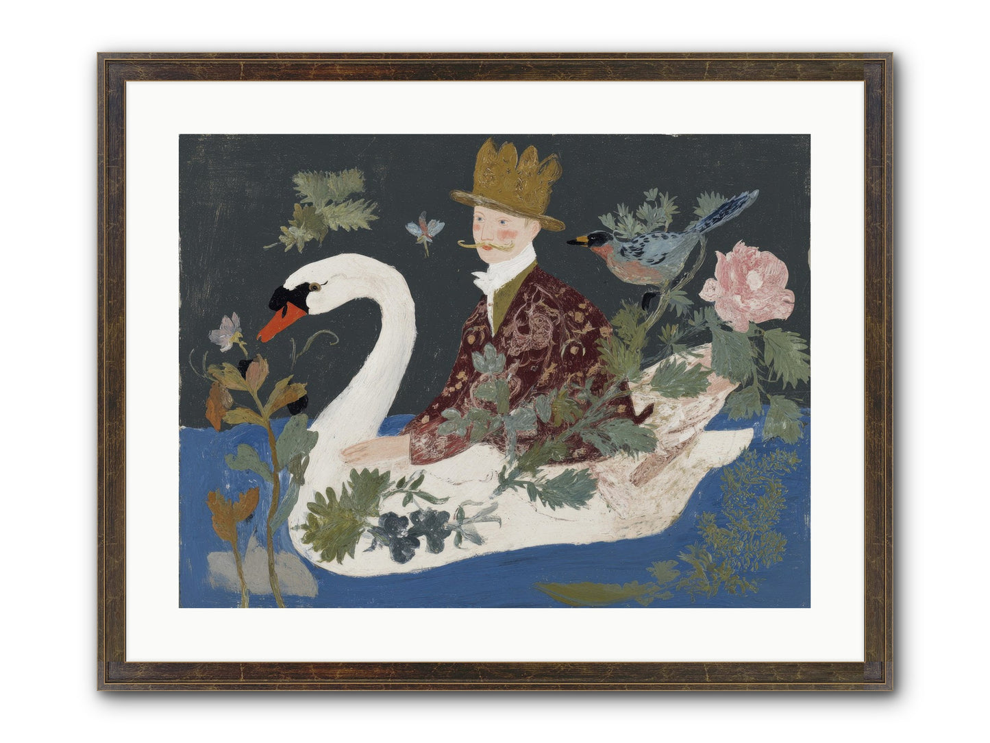 The Duke Who Sailed On Dreams Framed Print - Slimwoods Black/Gold 24x18