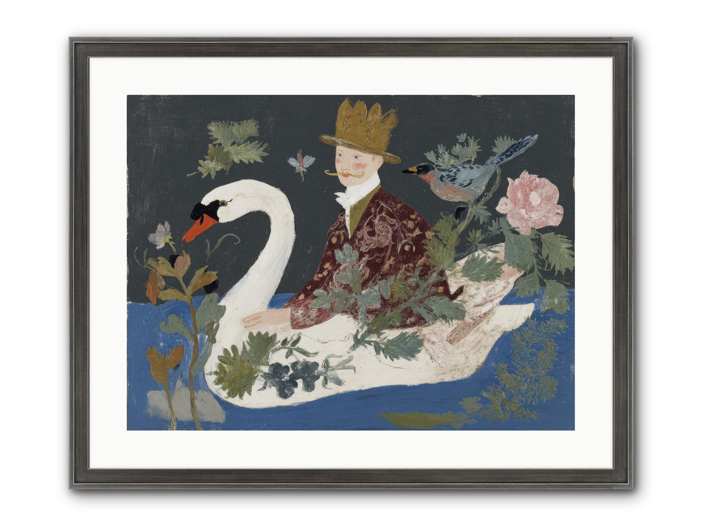The Duke Who Sailed On Dreams Framed Print - Slimwoods Black/Silver 24x18
