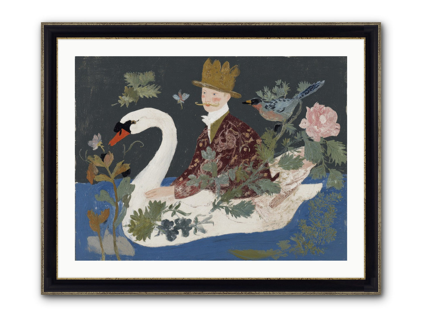 The Duke Who Sailed On Dreams Framed Print - Black & Gold 32x24
