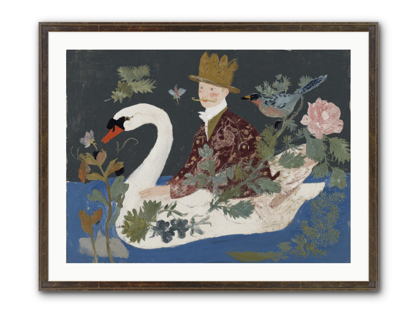 The Duke Who Sailed On Dreams Framed Print - Slimwoods Black/Gold 32x24