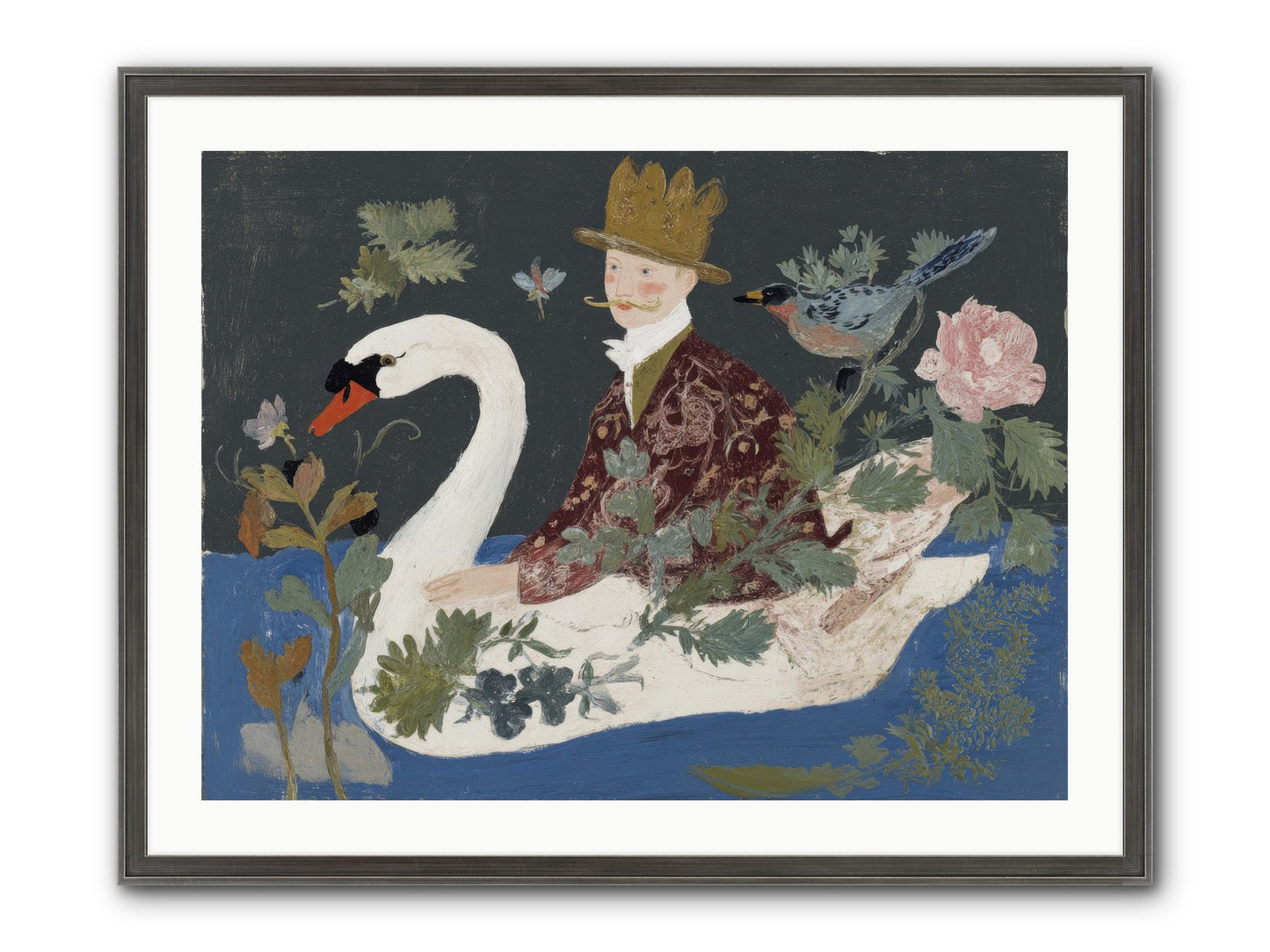 The Duke Who Sailed On Dreams Framed Print - Slimwoods Black/Silver 32x24