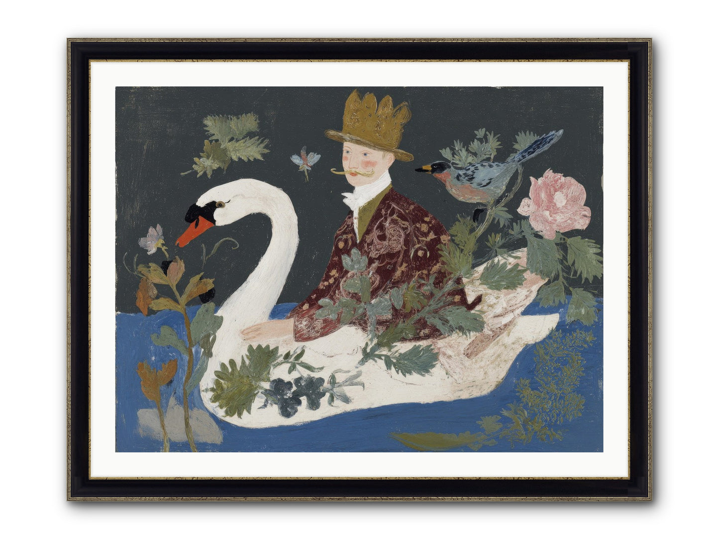 The Duke Who Sailed On Dreams Framed Print - Black & Gold 40x30