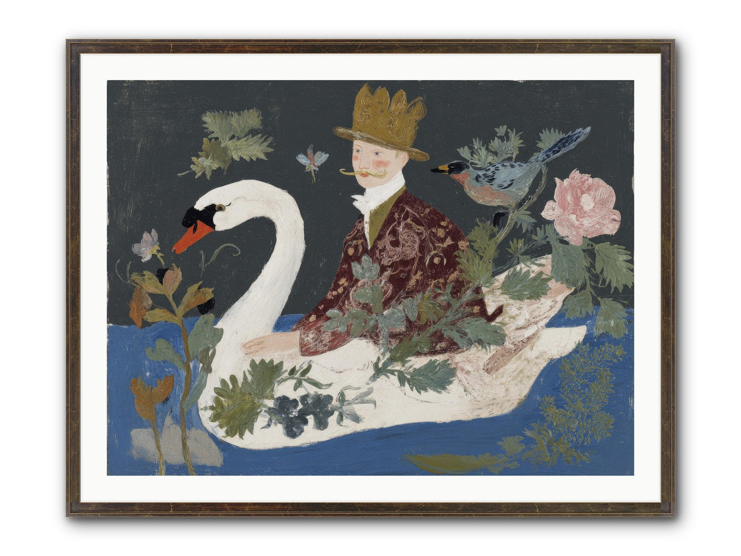 The Duke Who Sailed On Dreams Framed Print - Slimwoods Black/Gold 40x30
