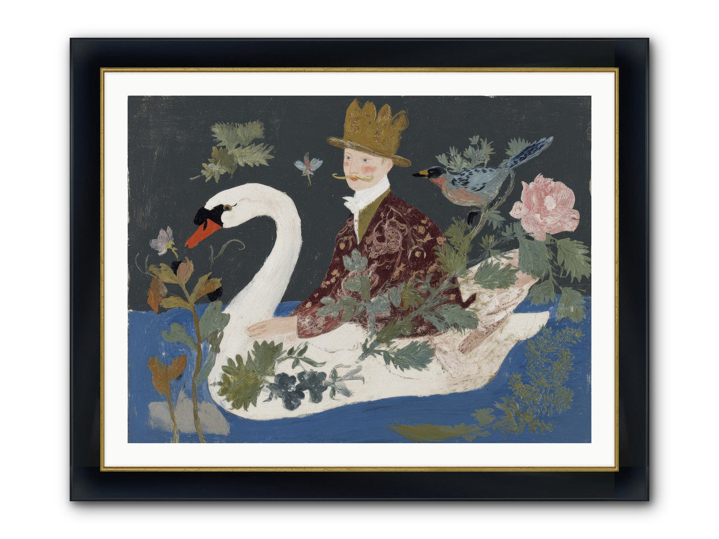 The Duke Who Sailed On Dreams Framed Print - Wide Black w/Gold 40x30